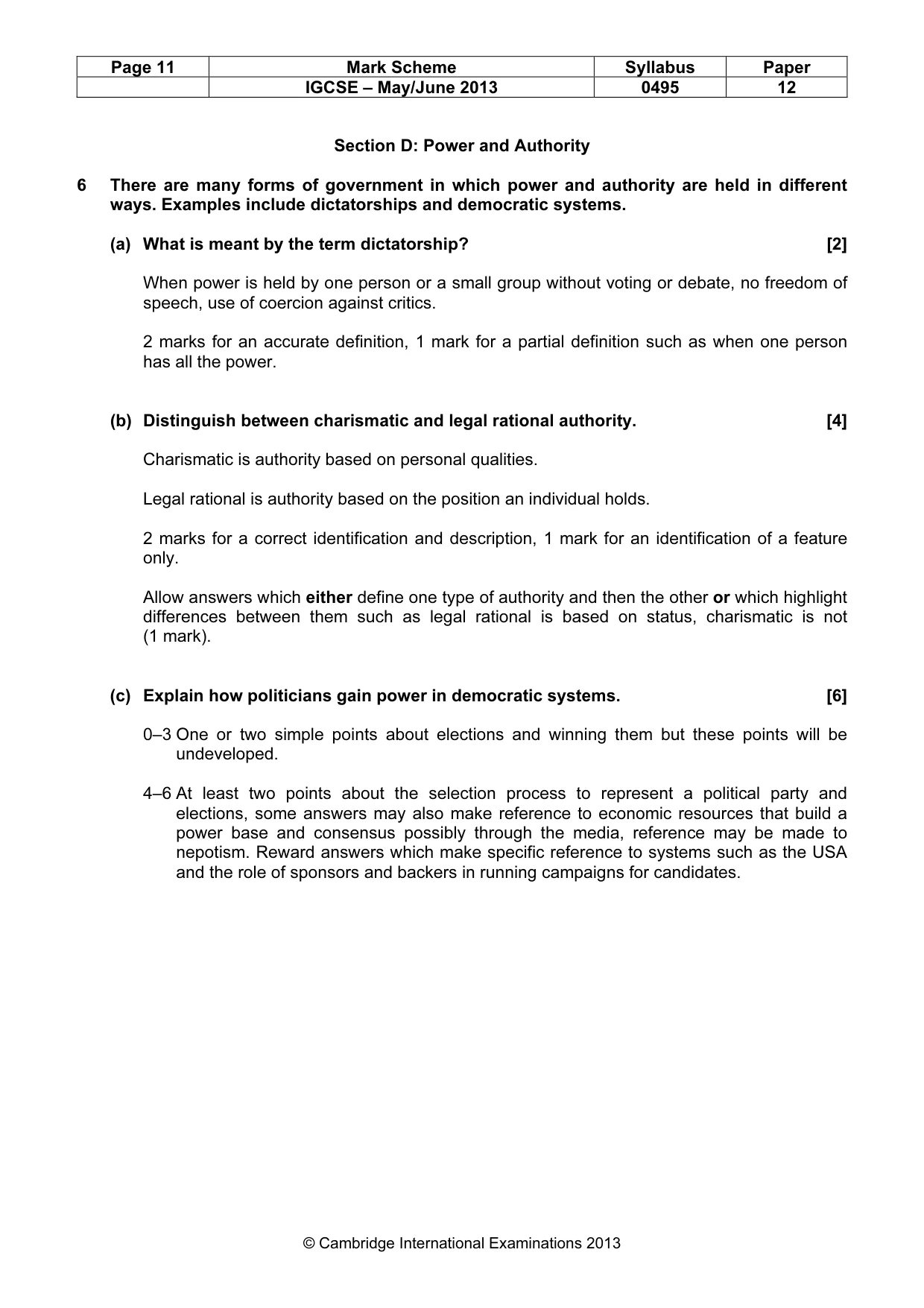 Mark scheme, page 11 of 13