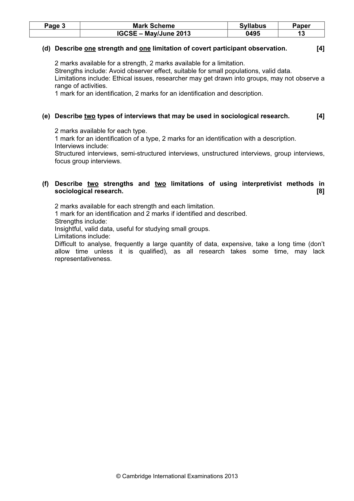 Mark scheme, page 3 of 9