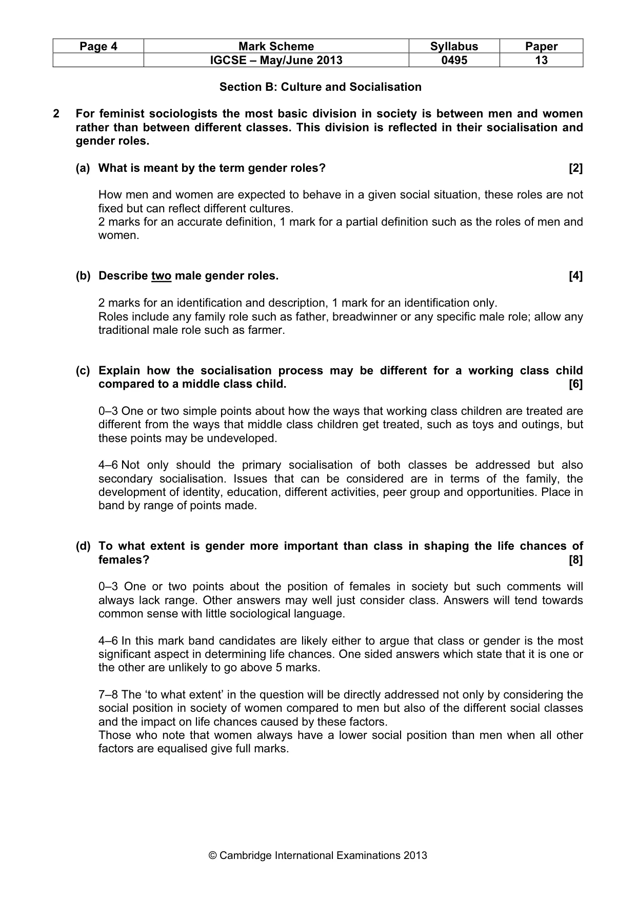 Mark scheme, page 4 of 9