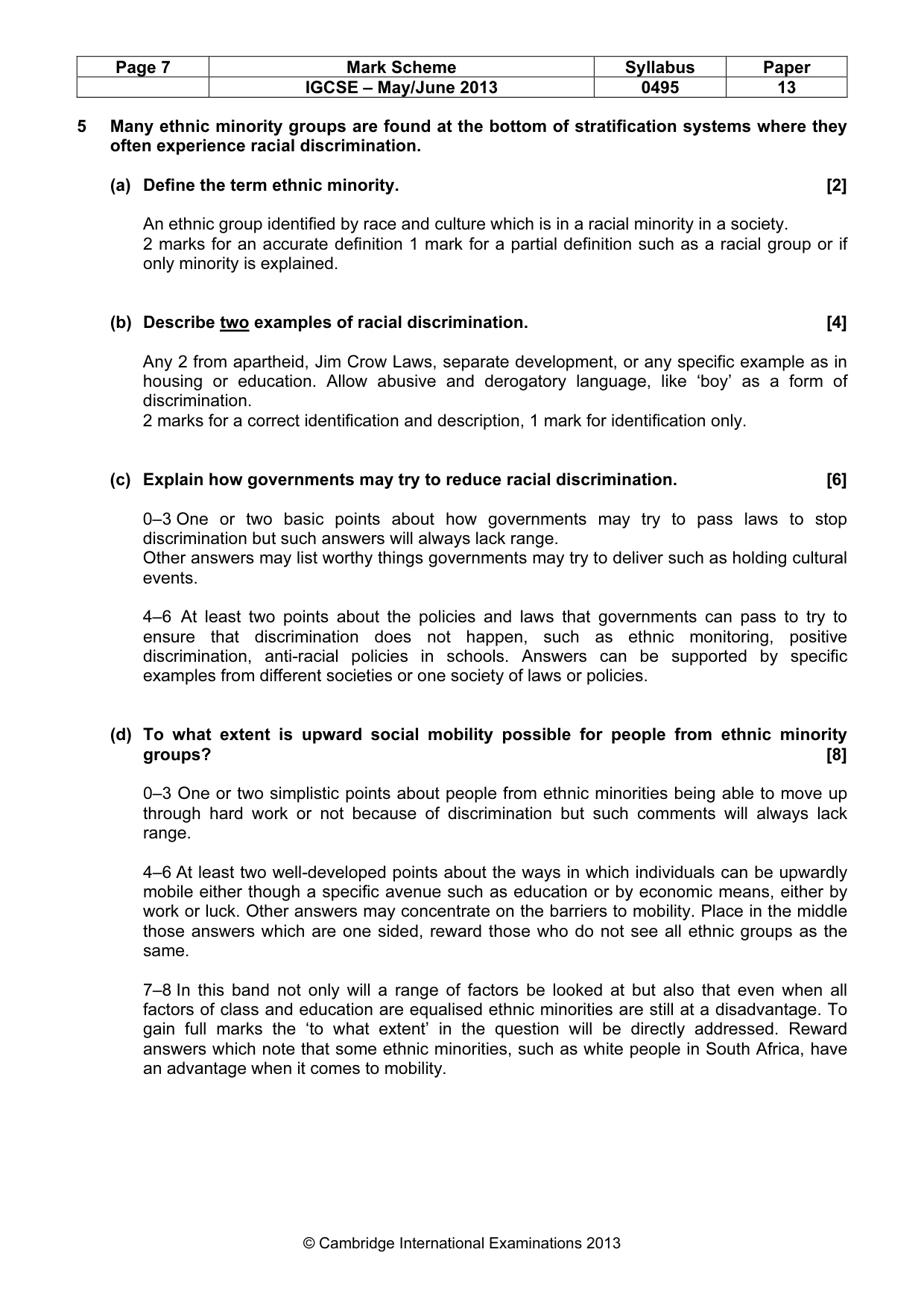 Mark scheme, page 7 of 9