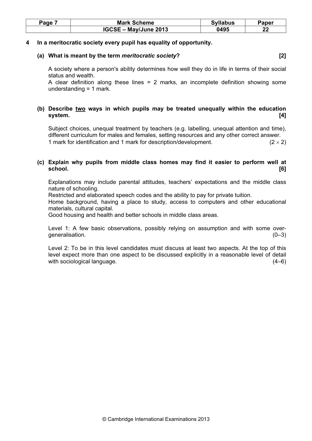 Mark scheme, page 7 of 14