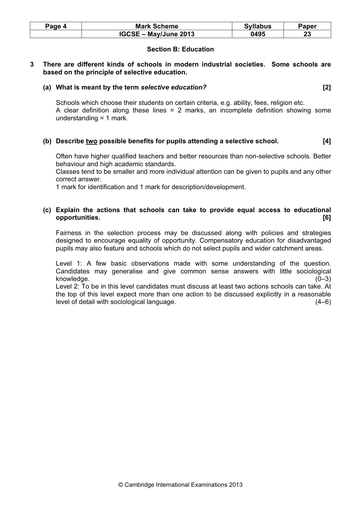 Mark scheme, page 4 of 11