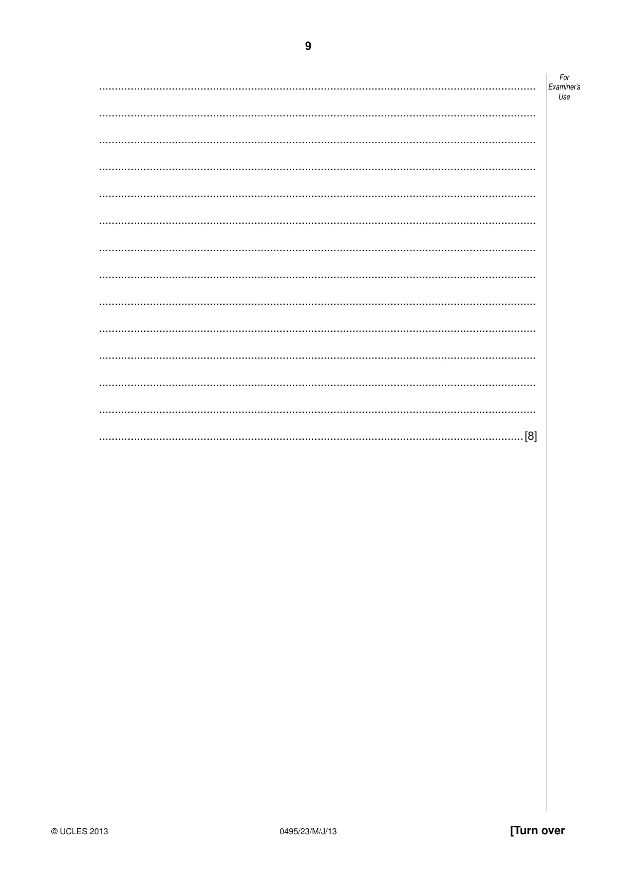 Cambridge IGCSE Sociology 0495 2013 May/June Paper 2 · Variant 3 question paper, page 9 of 36