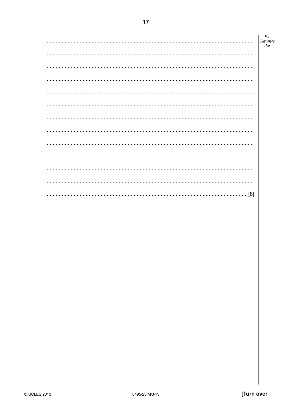 Cambridge IGCSE Sociology 0495 2013 May/June Paper 2 · Variant 3 question paper, page 17 of 36