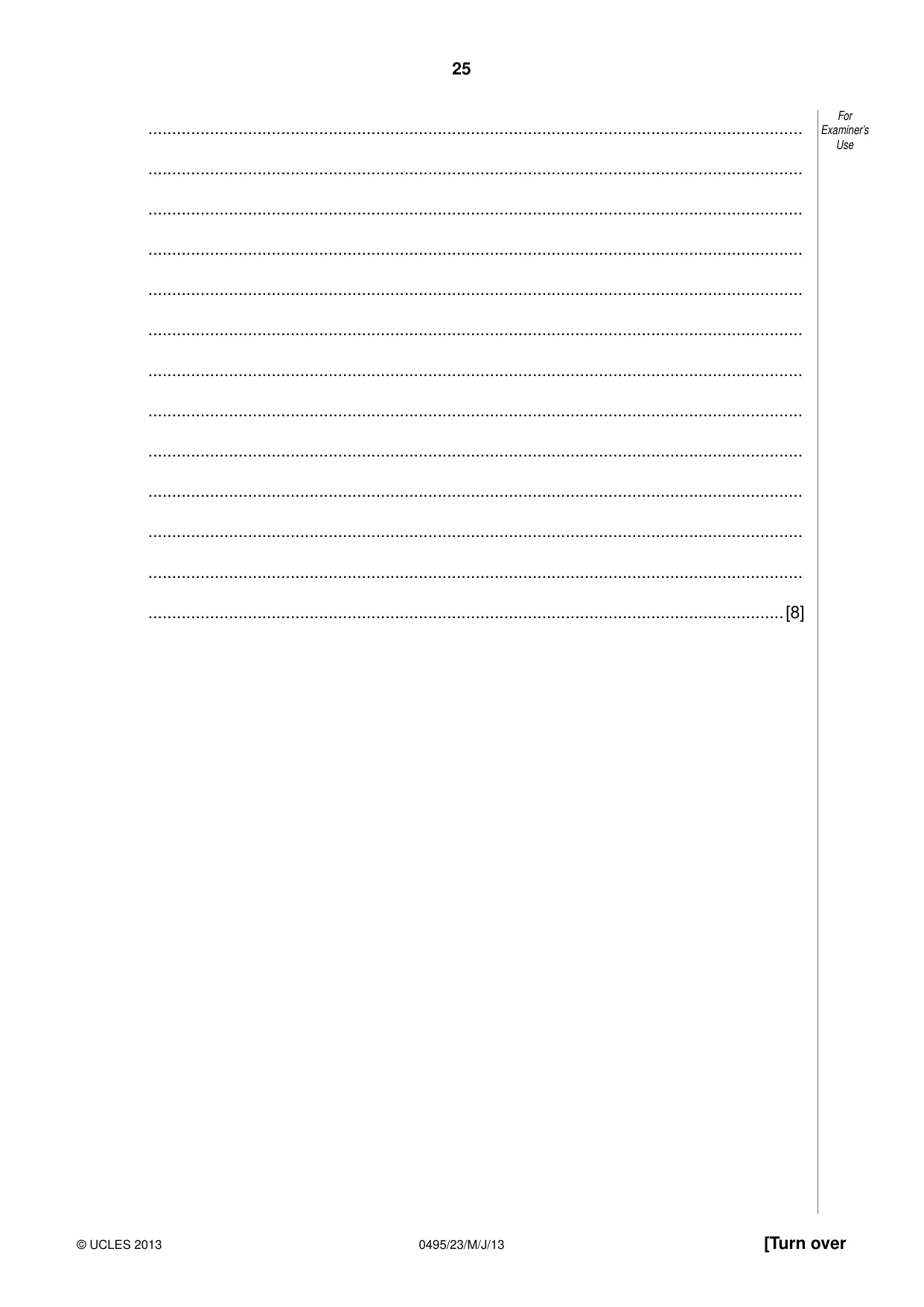 Cambridge IGCSE Sociology 0495 2013 May/June Paper 2 · Variant 3 question paper, page 25 of 36