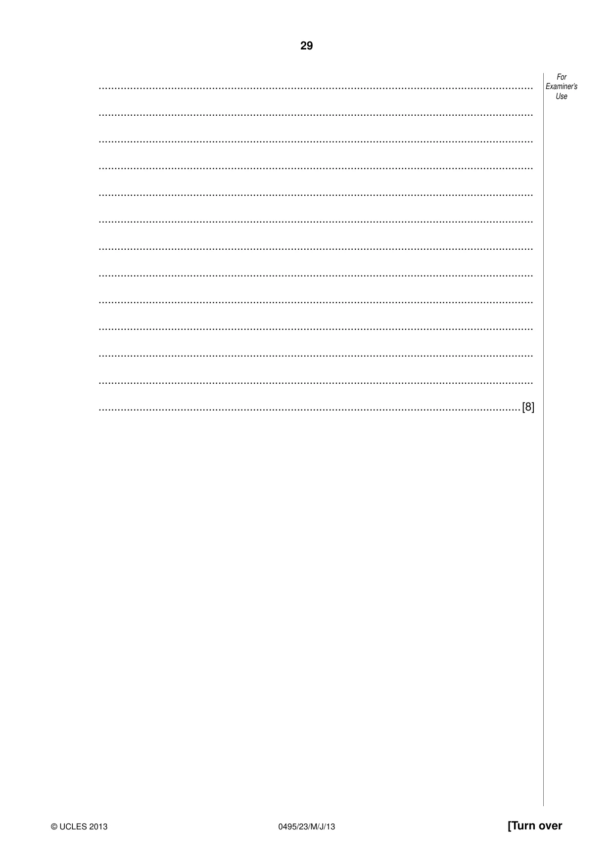Cambridge IGCSE Sociology 0495 2013 May/June Paper 2 · Variant 3 question paper, page 29 of 36