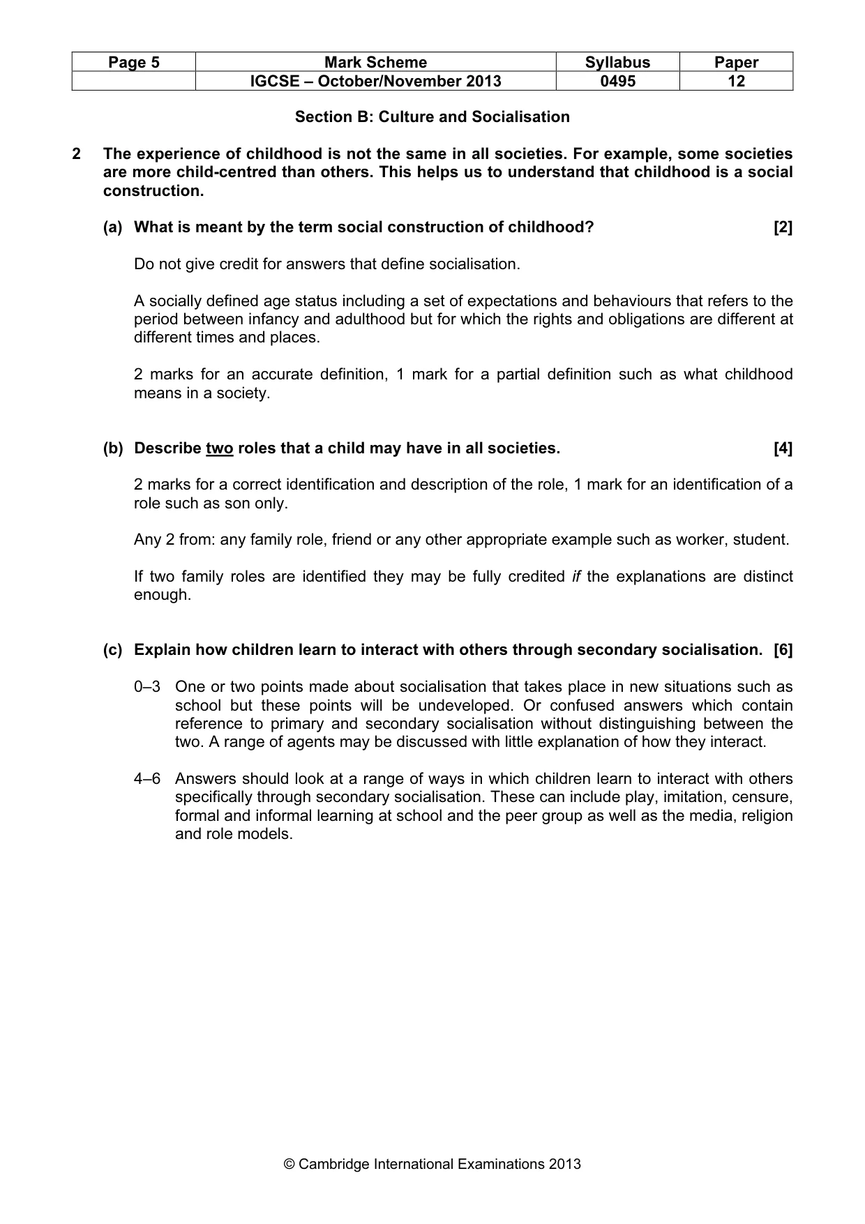 Mark scheme, page 5 of 12