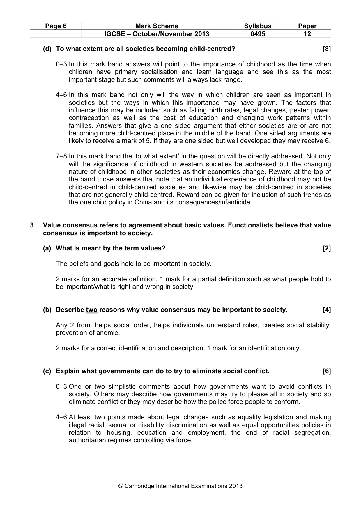 Mark scheme, page 6 of 12