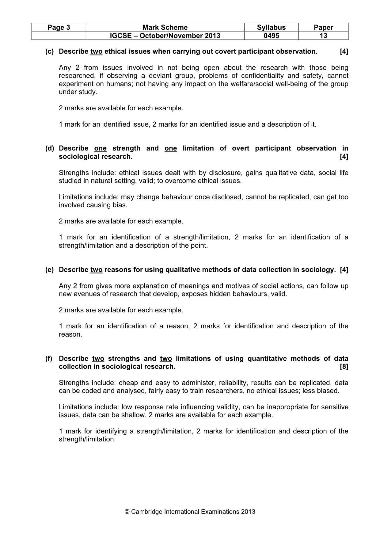 Mark scheme, page 3 of 9