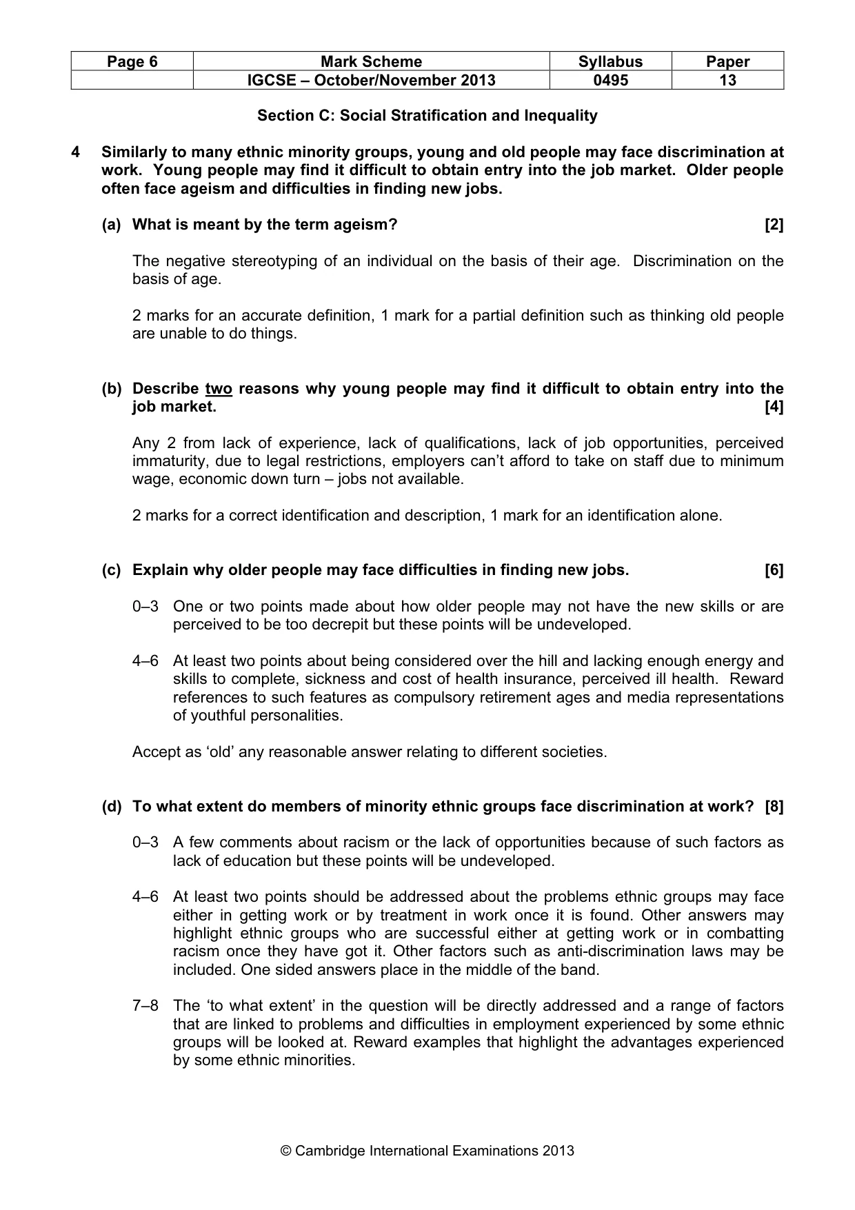 Mark scheme, page 6 of 9