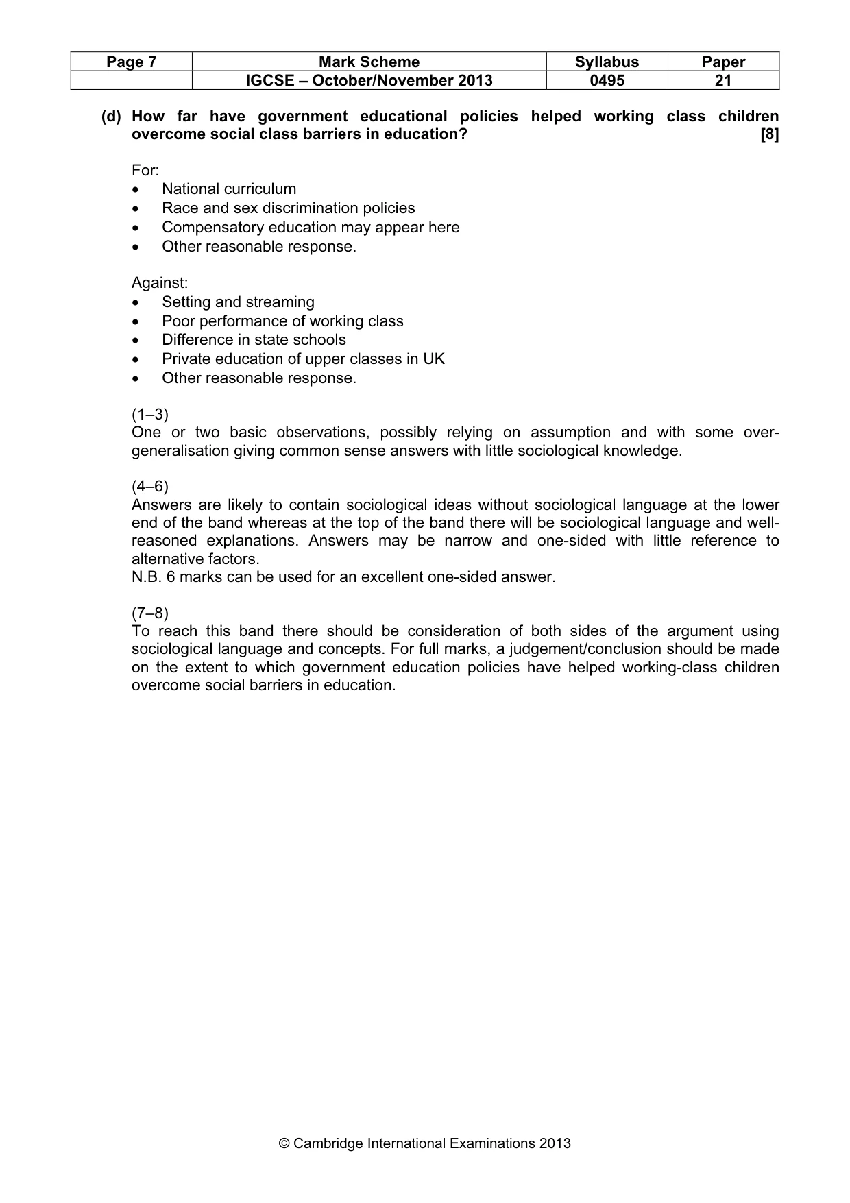 Mark scheme, page 7 of 17