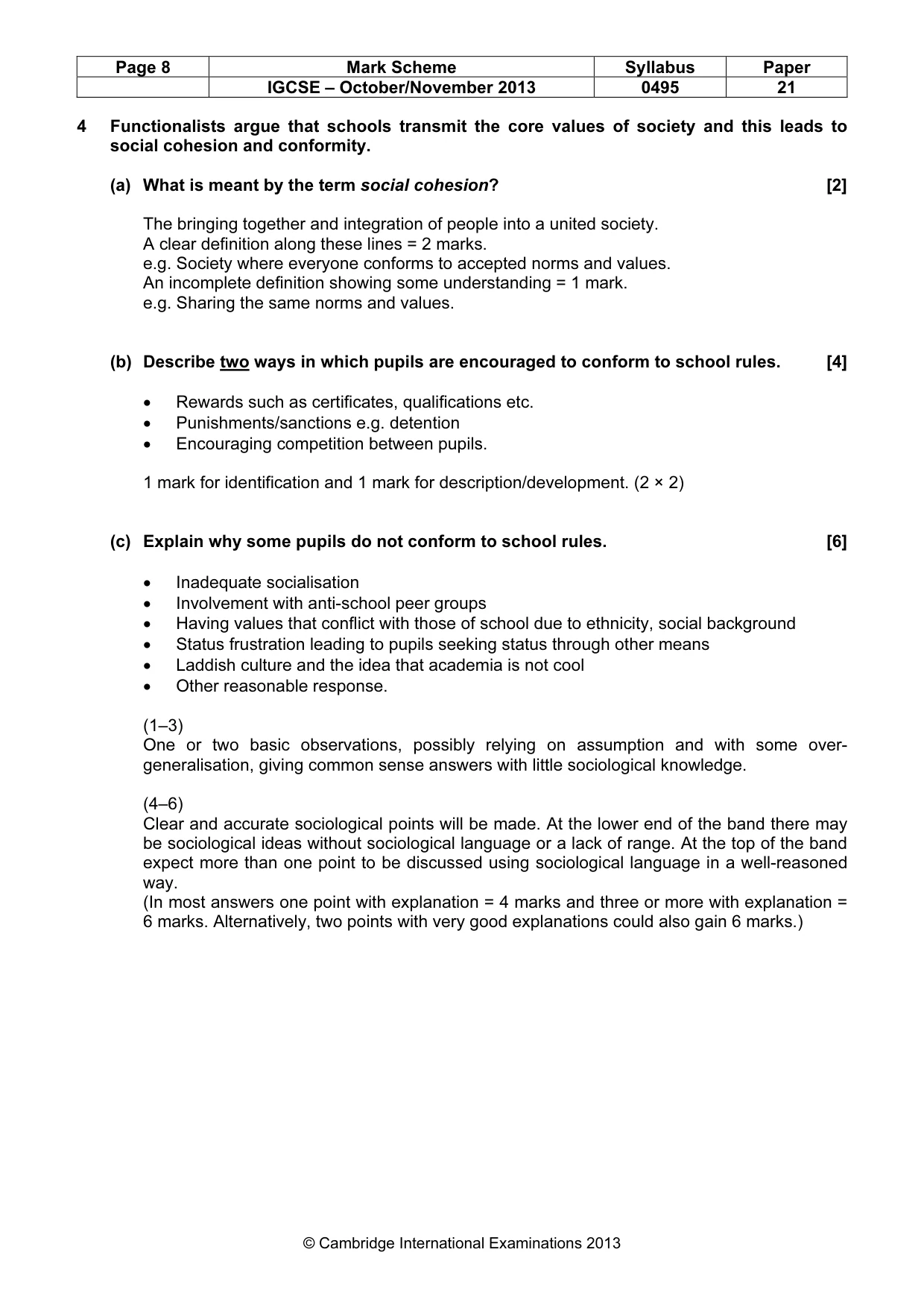 Mark scheme, page 8 of 17