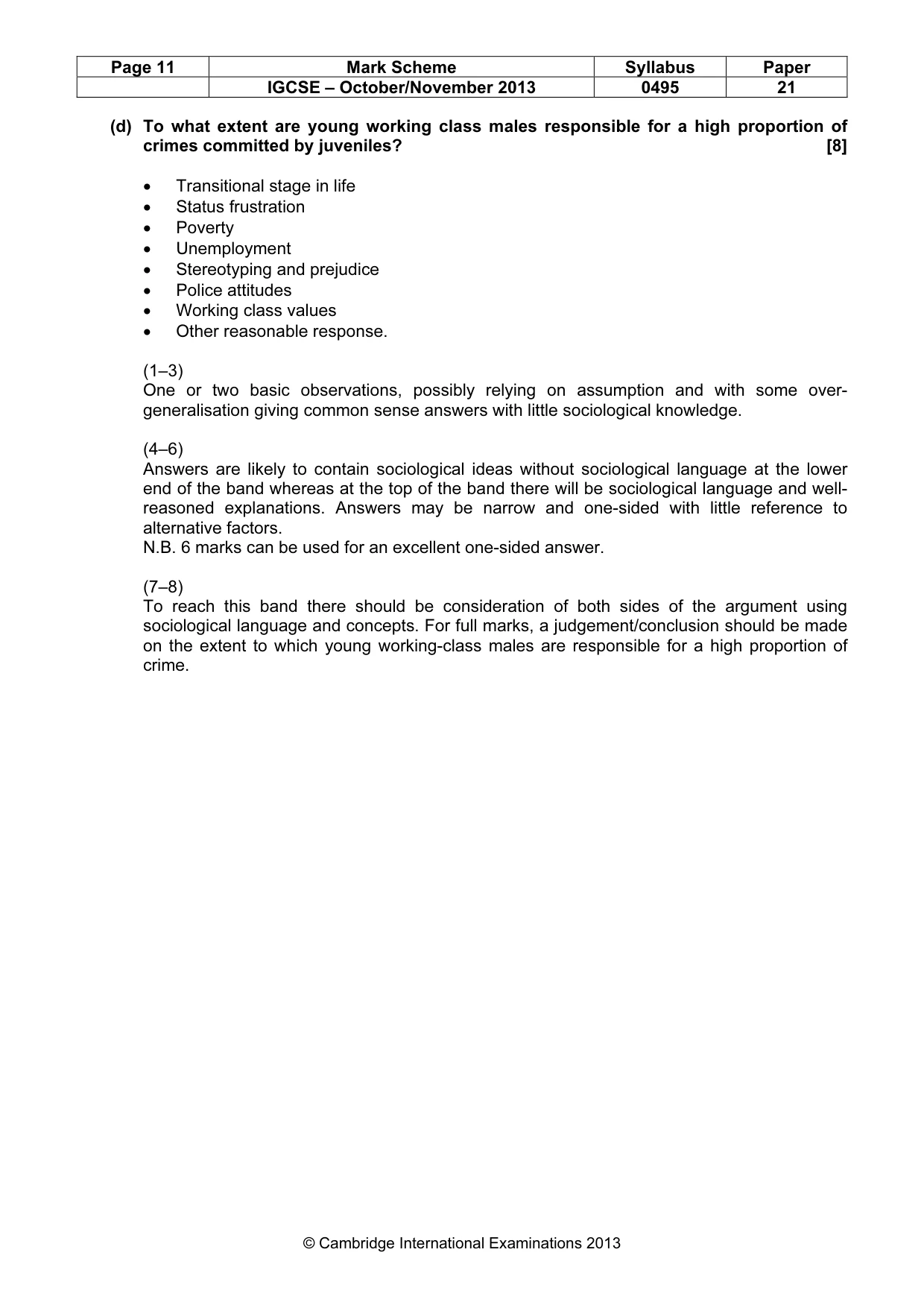 Mark scheme, page 11 of 17