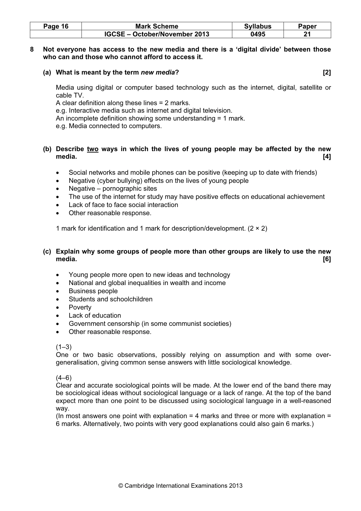 Mark scheme, page 16 of 17