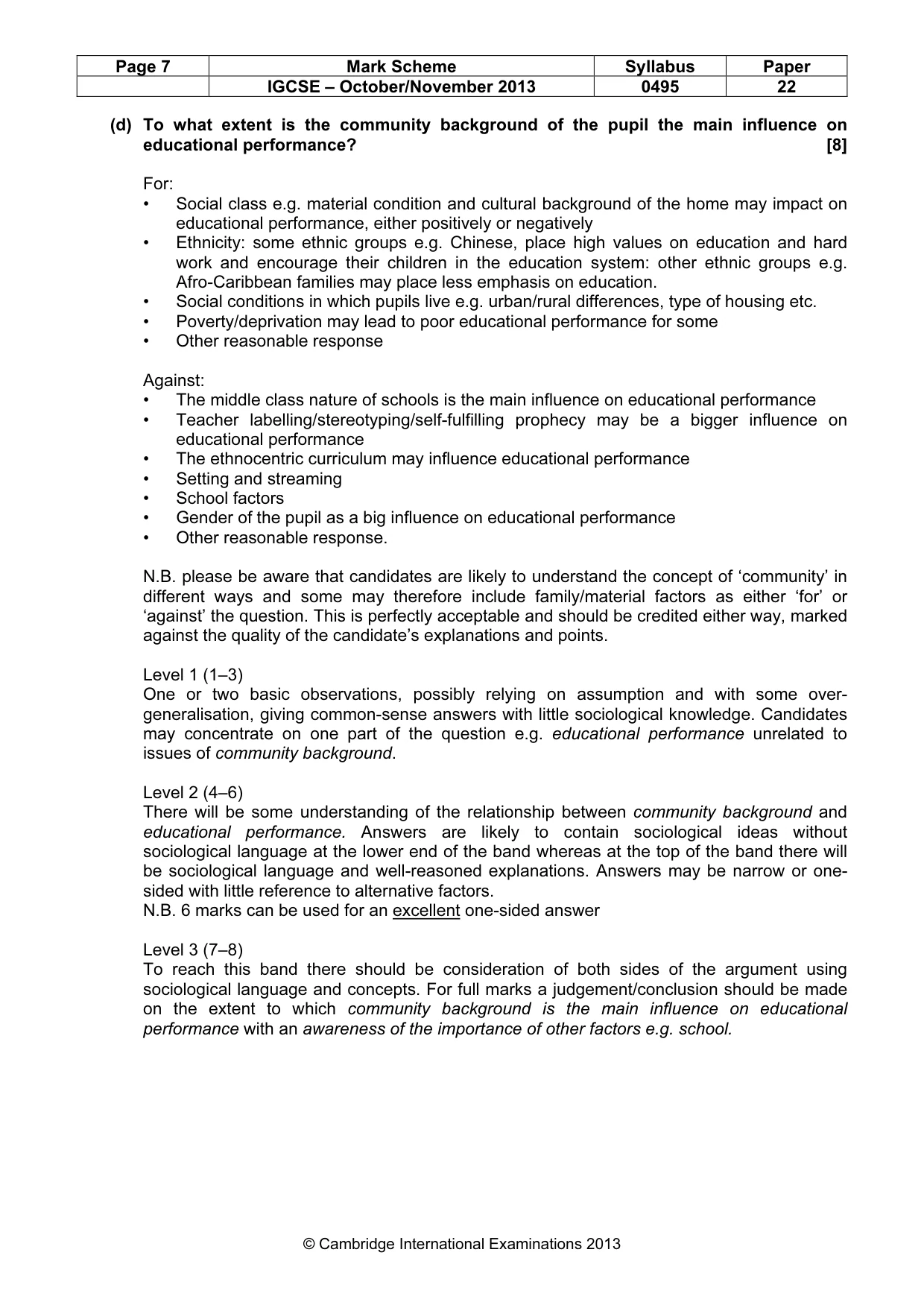 Mark scheme, page 7 of 17
