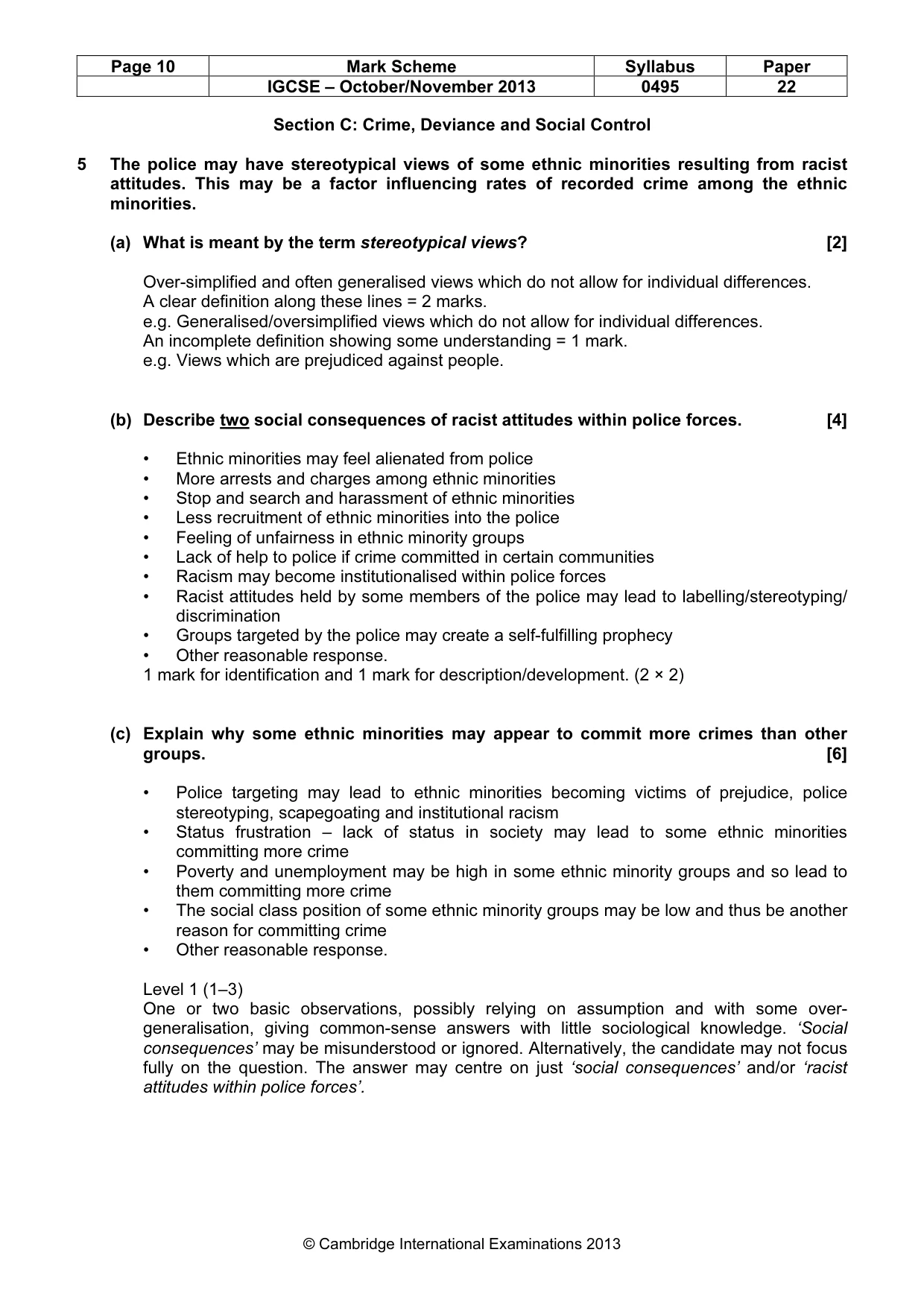 Mark scheme, page 10 of 17