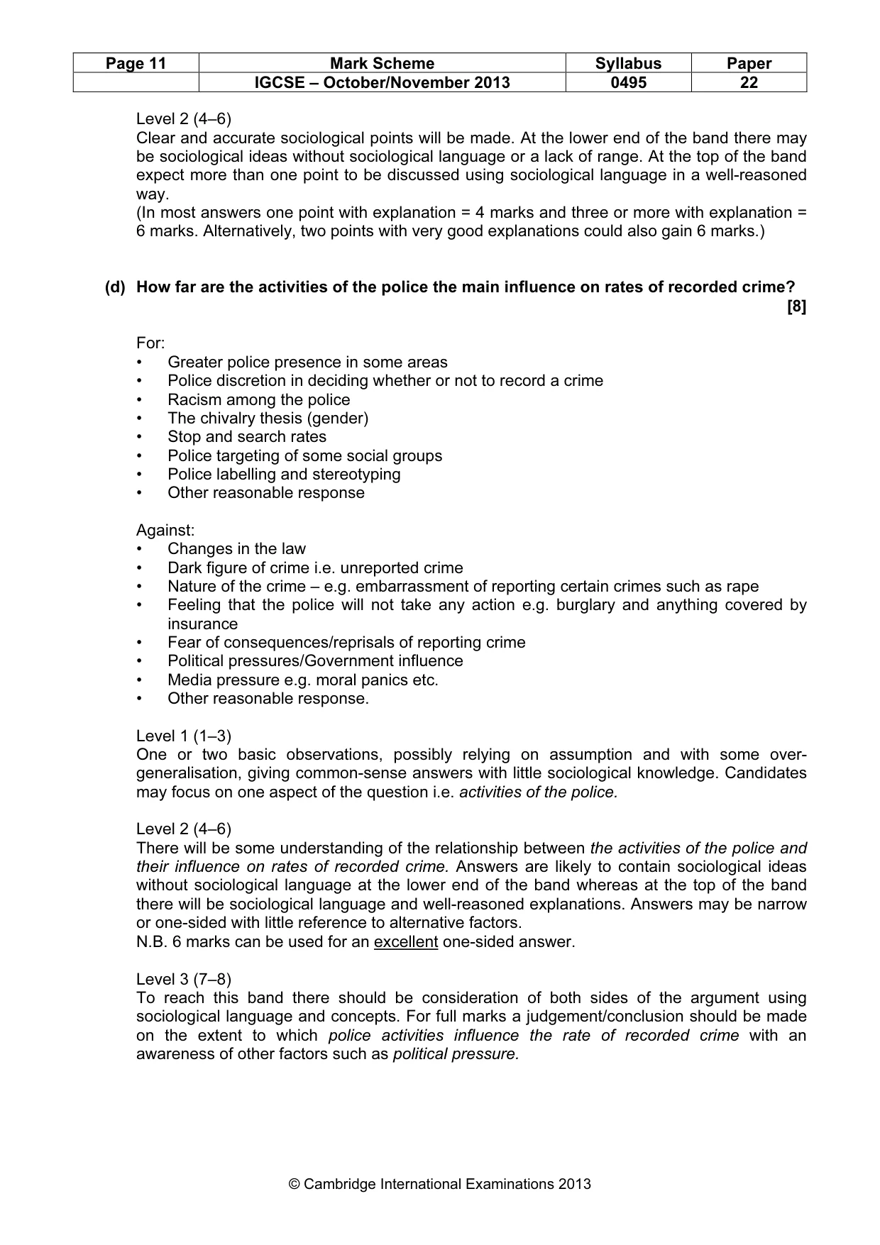 Mark scheme, page 11 of 17