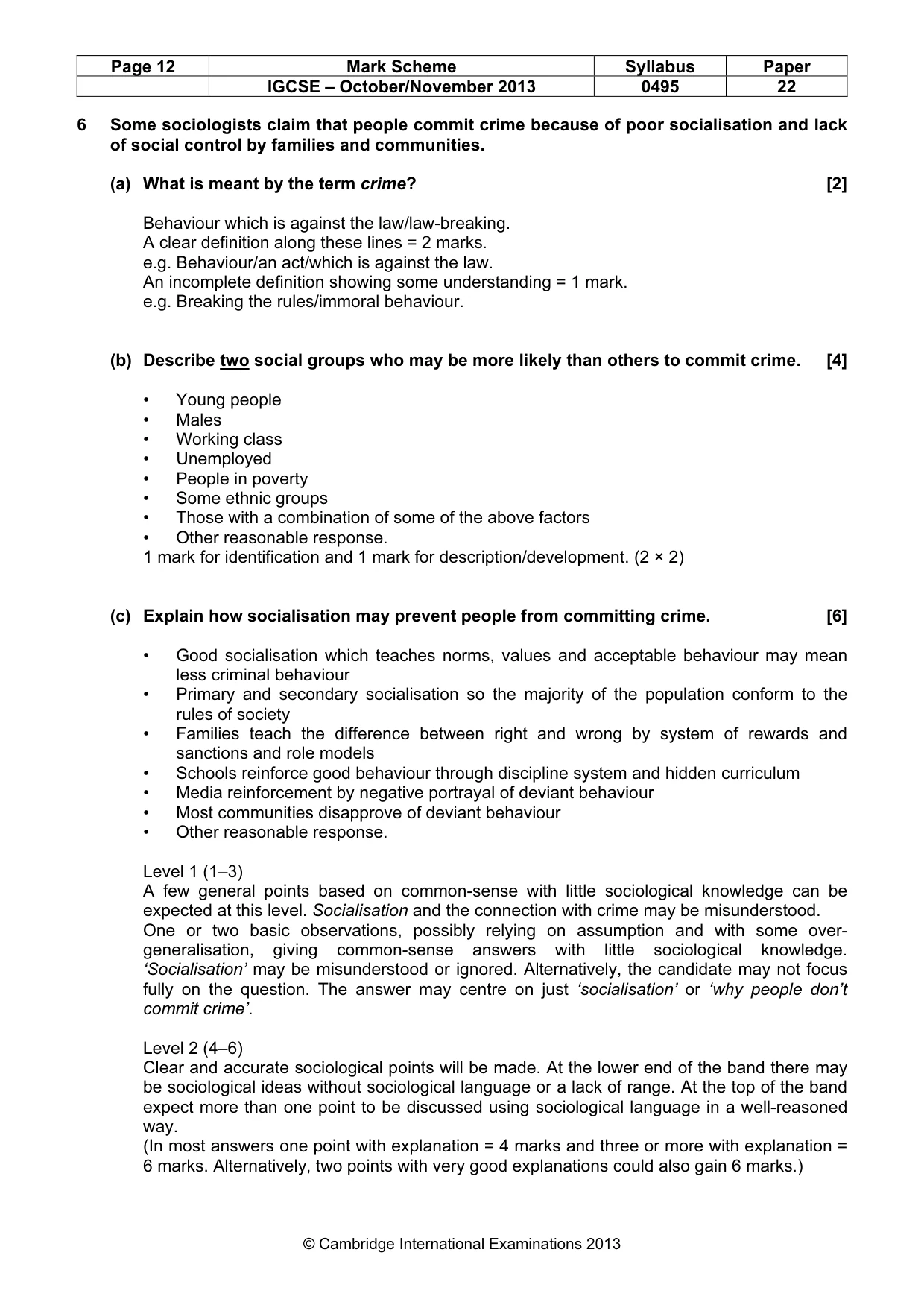 Mark scheme, page 12 of 17