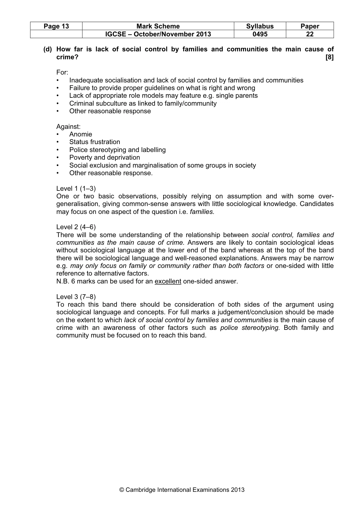 Mark scheme, page 13 of 17