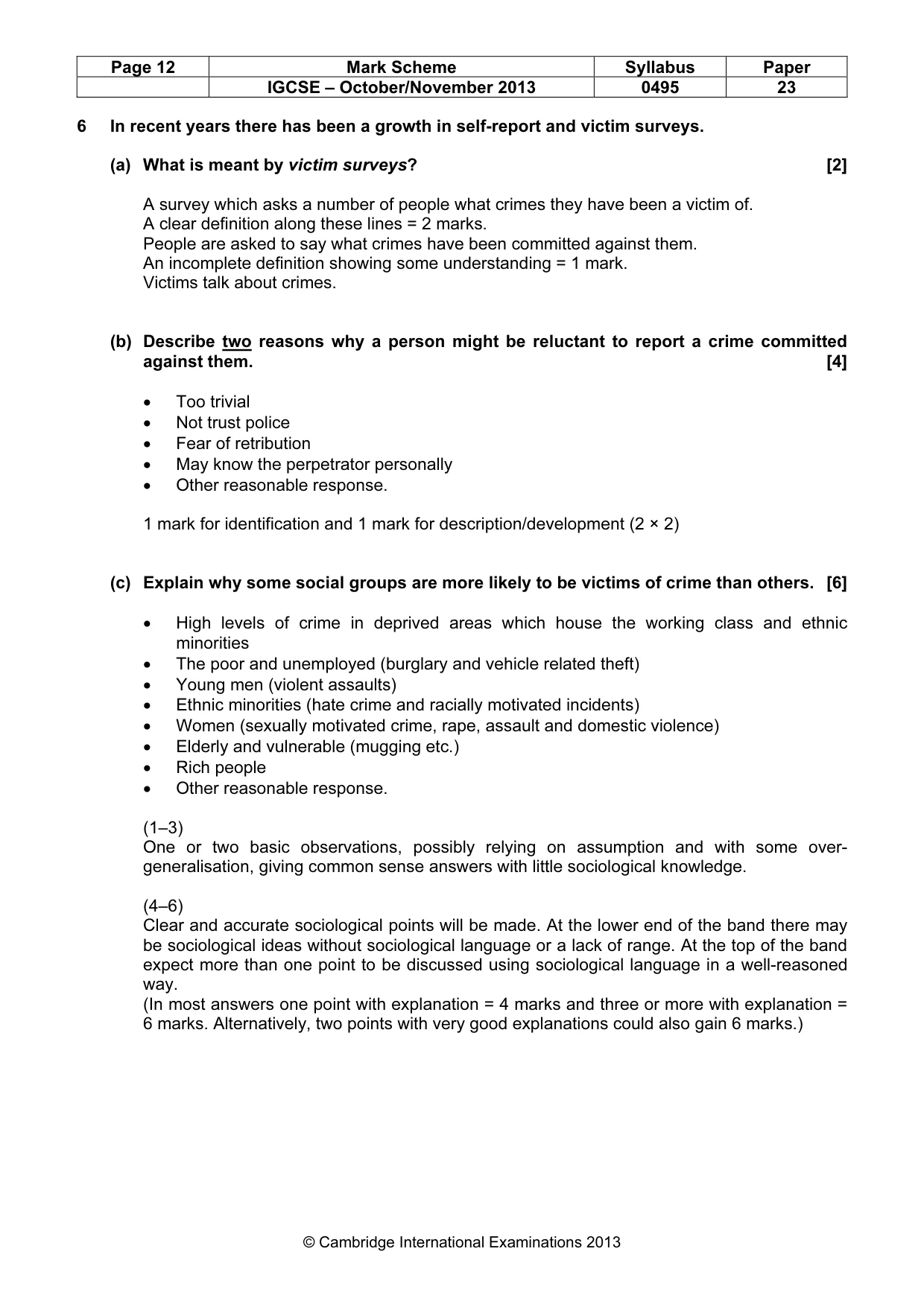 Mark scheme, page 12 of 17
