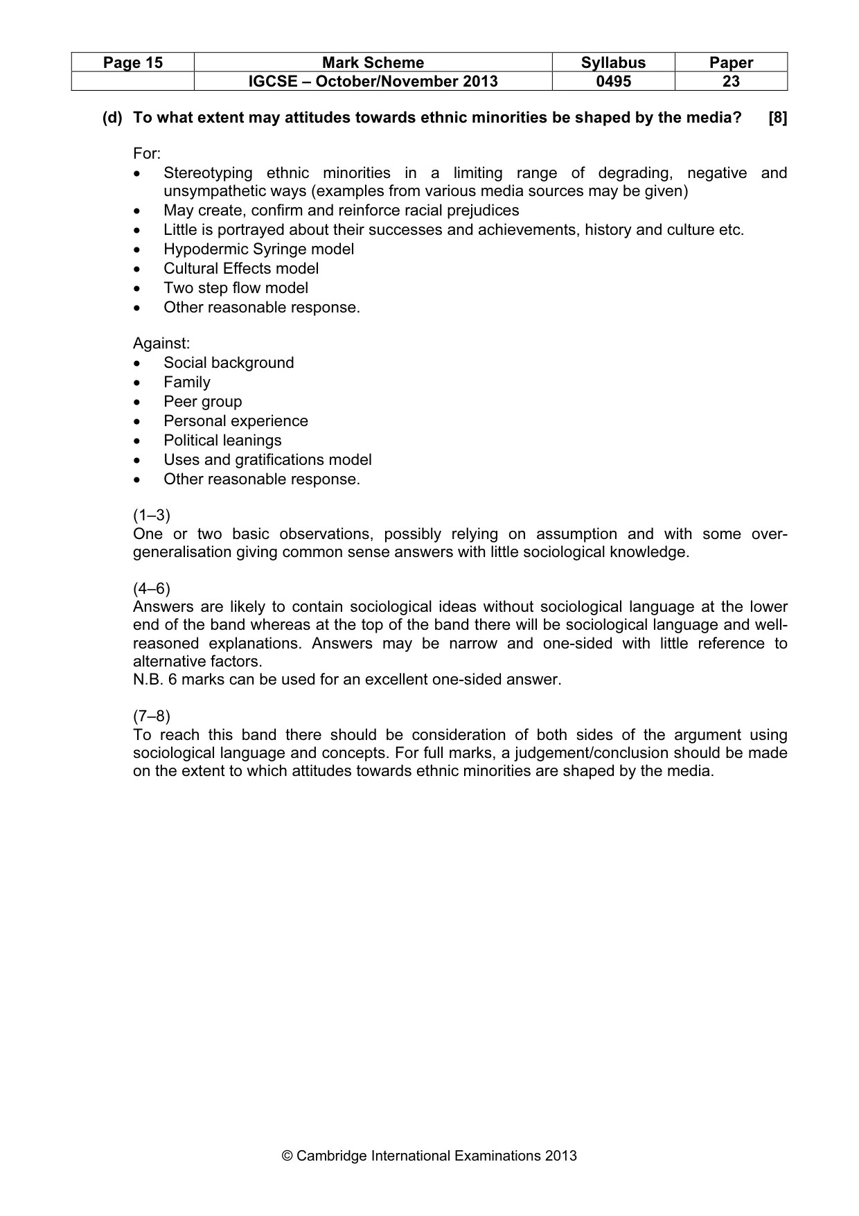 Mark scheme, page 15 of 17