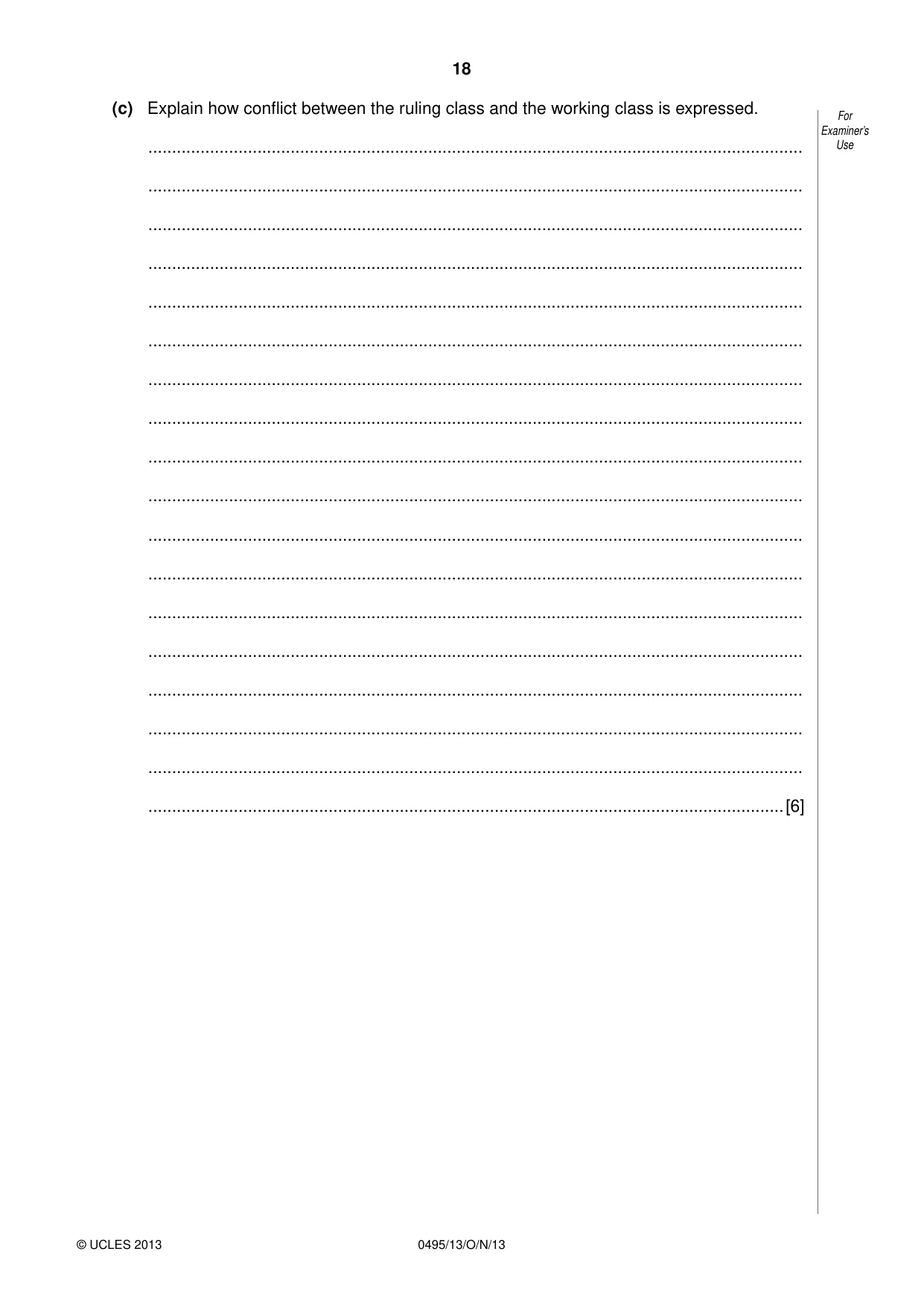 Cambridge IGCSE Sociology 0495 2013 Oct/Nov Paper 1 · Variant 3 question paper, page 18 of 24