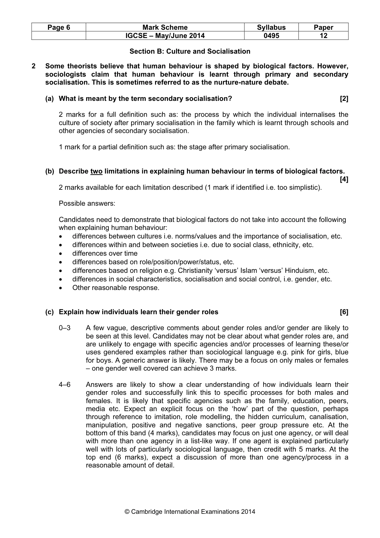 Mark scheme, page 6 of 17