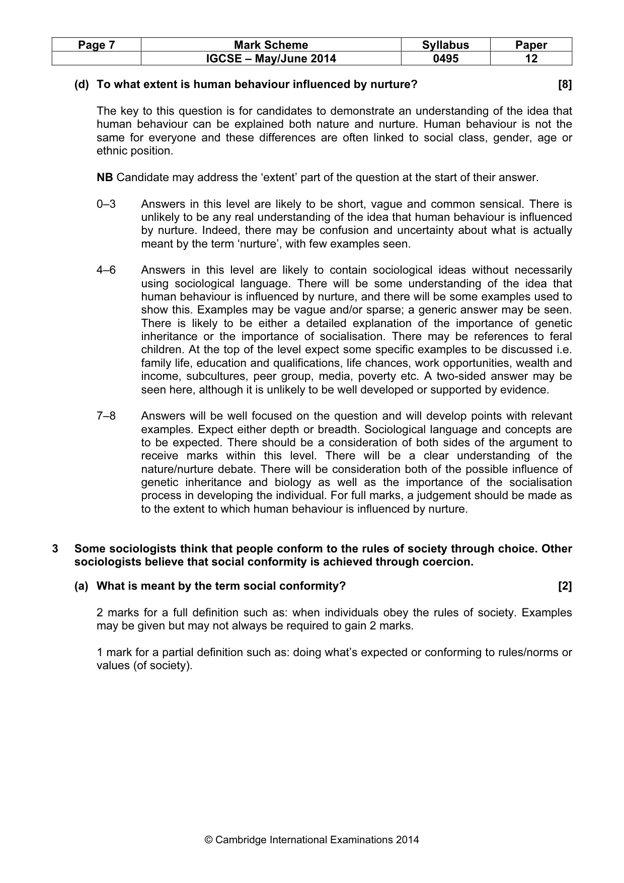 Mark scheme, page 7 of 17