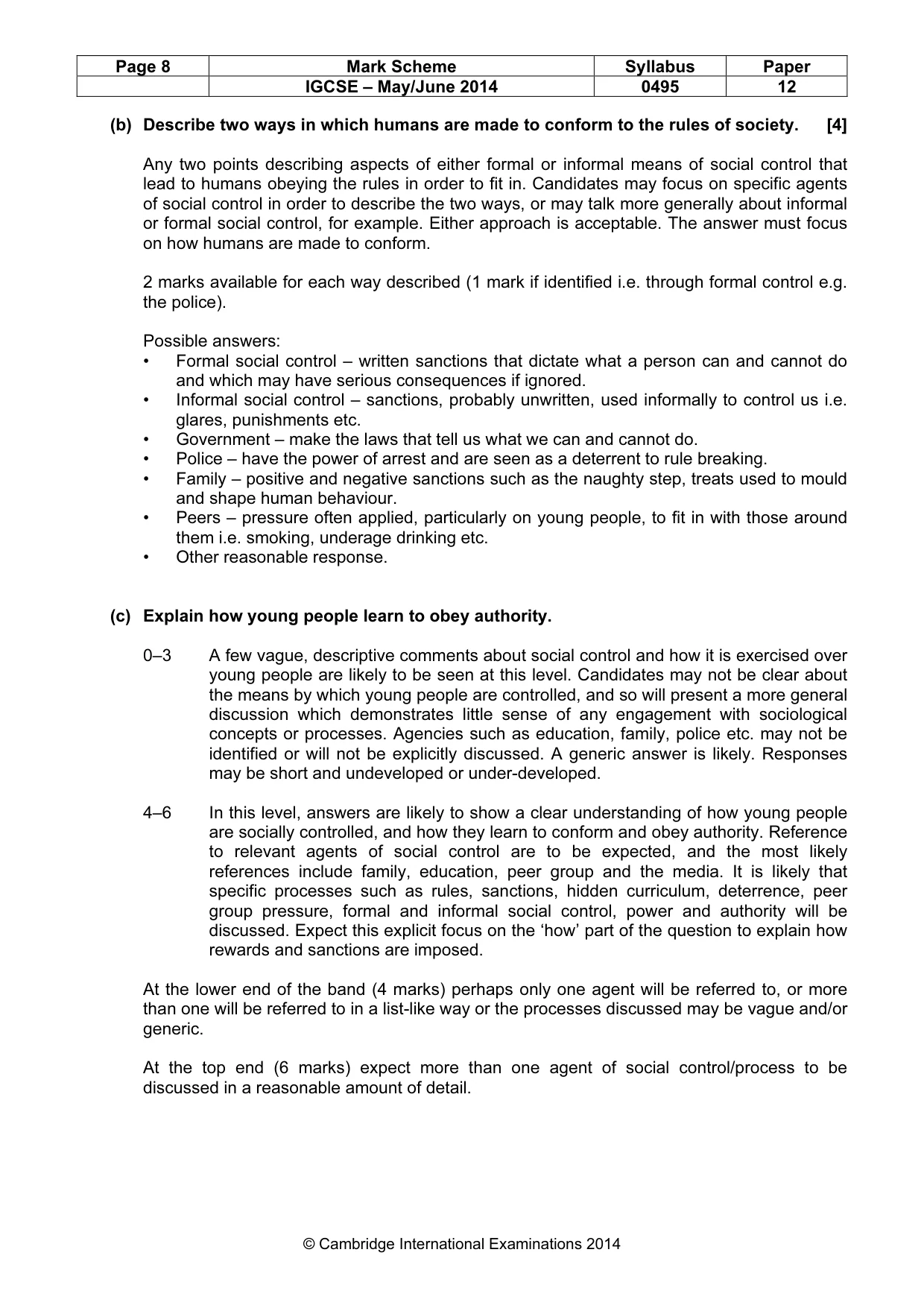 Mark scheme, page 8 of 17