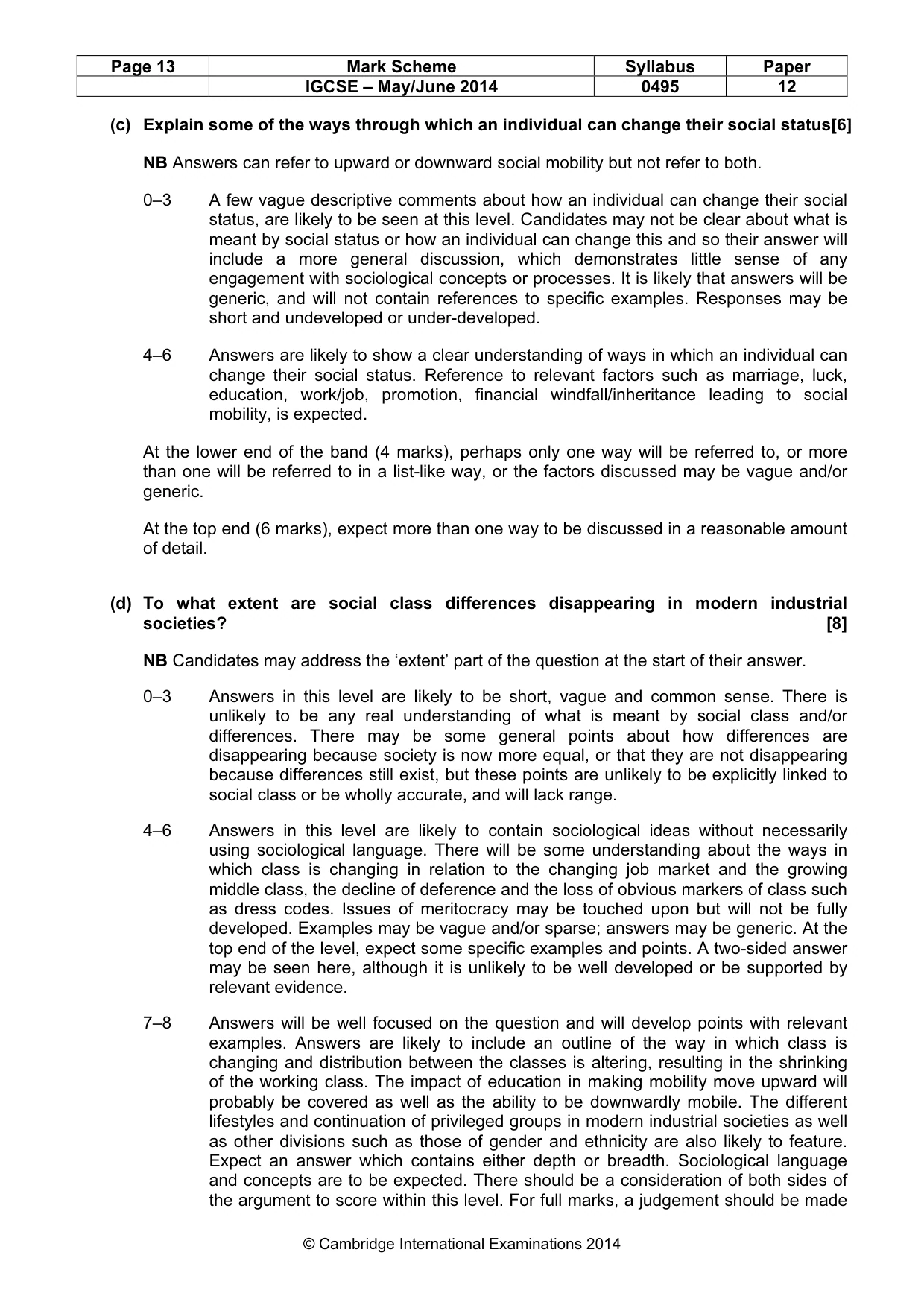 Mark scheme, page 13 of 17