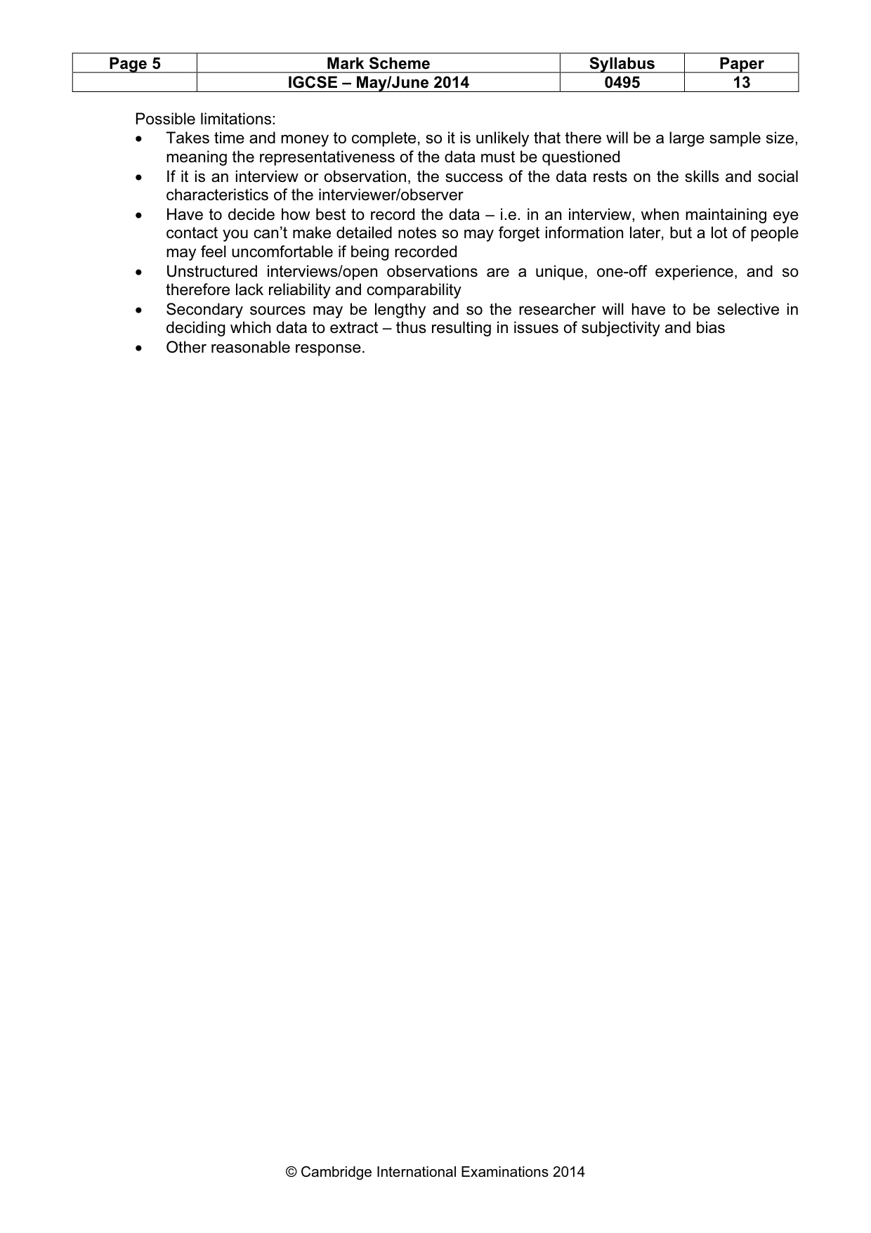 Mark scheme, page 5 of 17