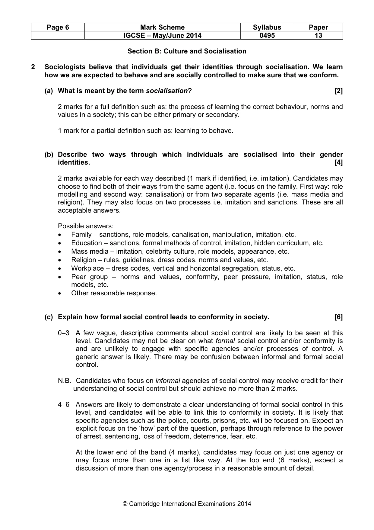 Mark scheme, page 6 of 17