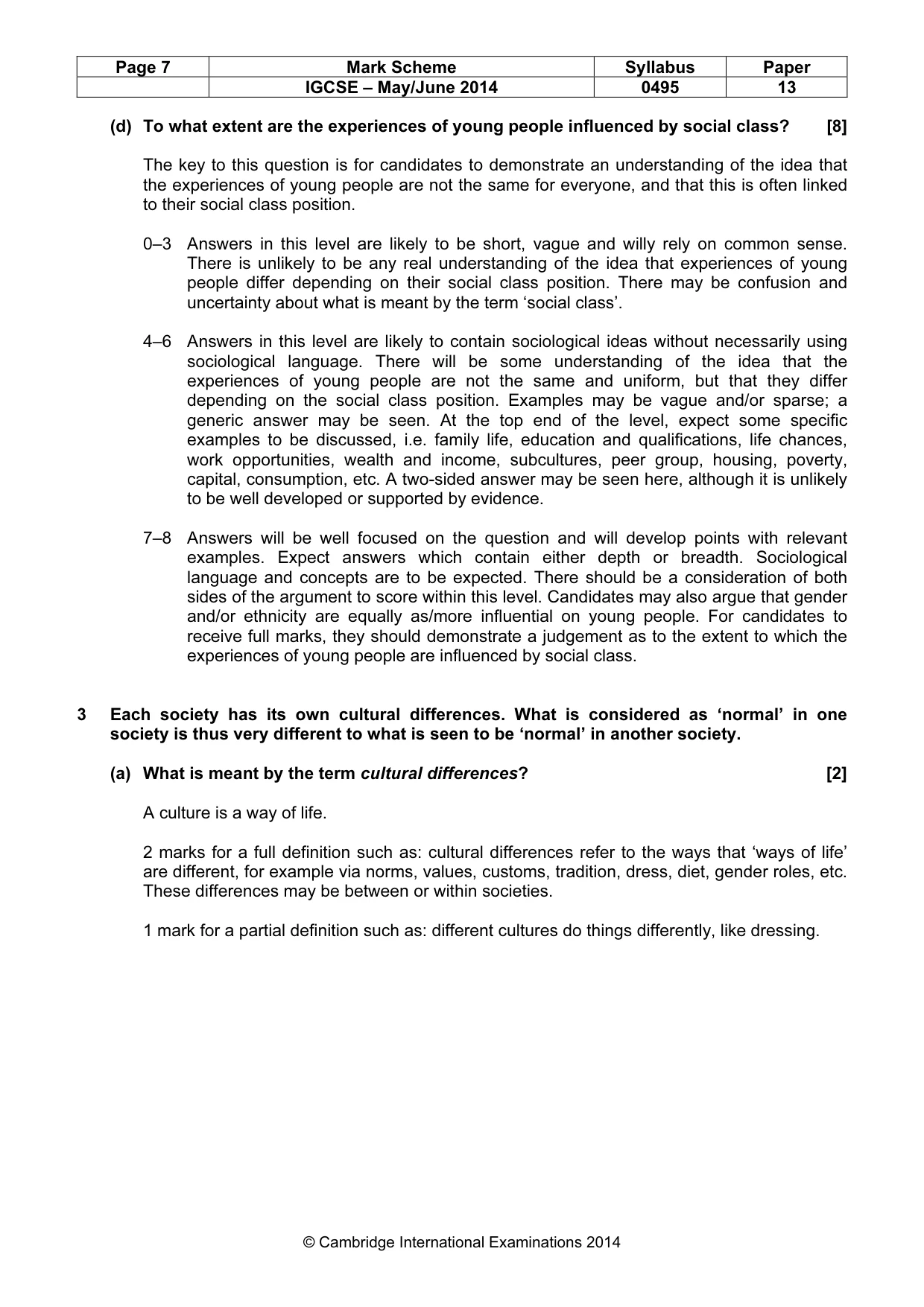 Mark scheme, page 7 of 17