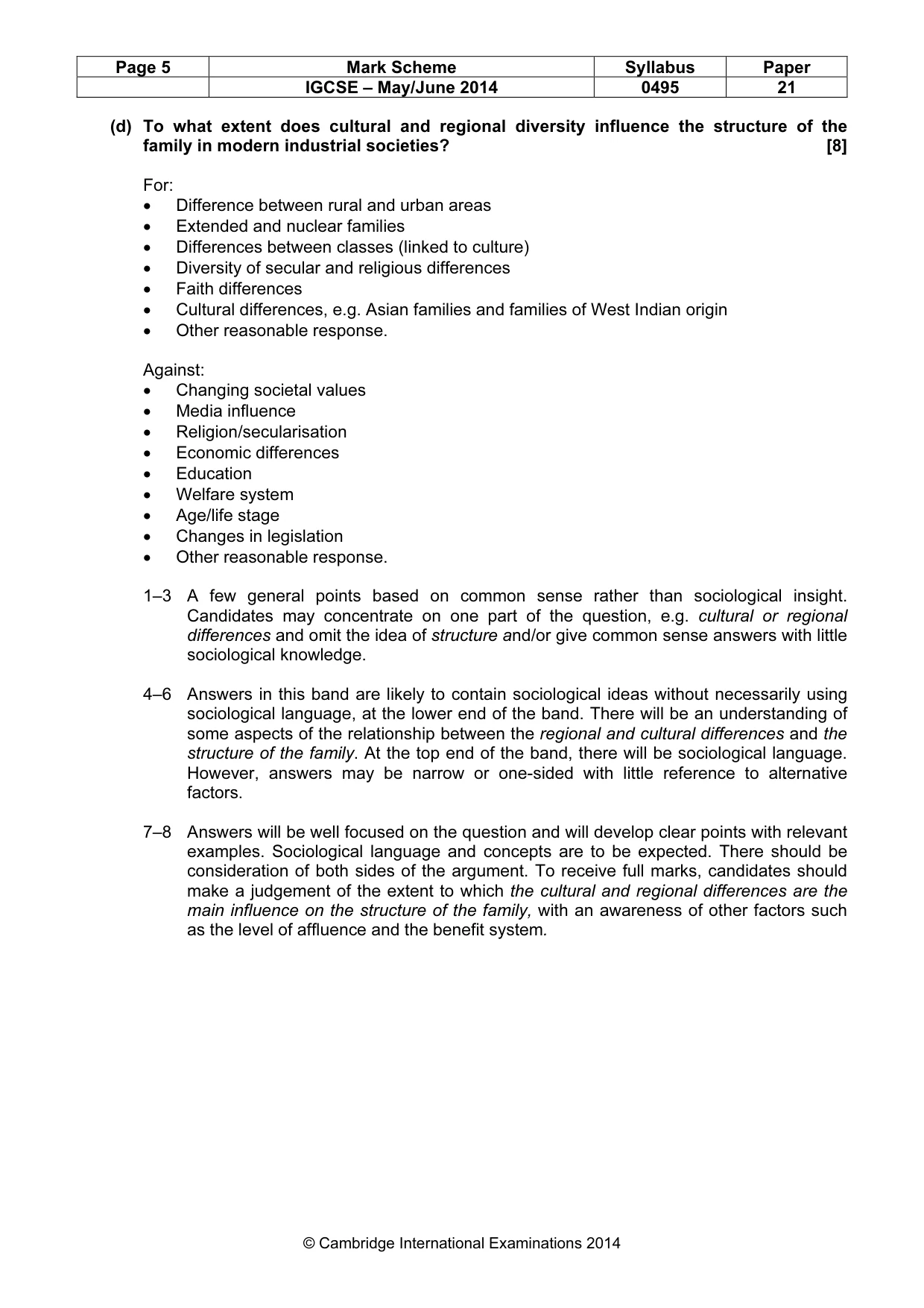Mark scheme, page 5 of 18