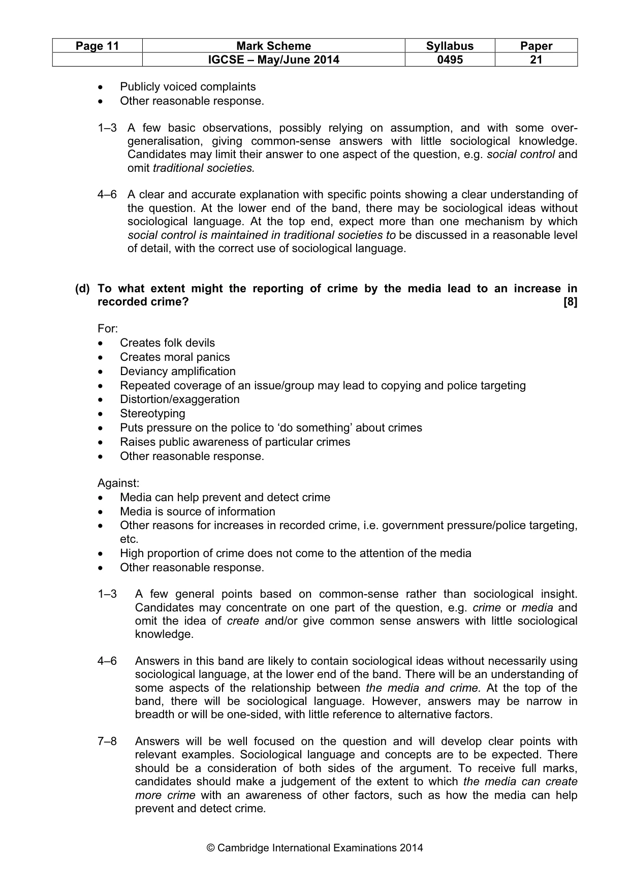 Mark scheme, page 11 of 18