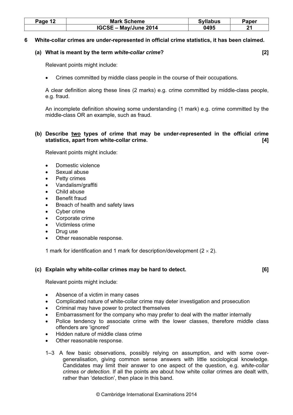 Mark scheme, page 12 of 18