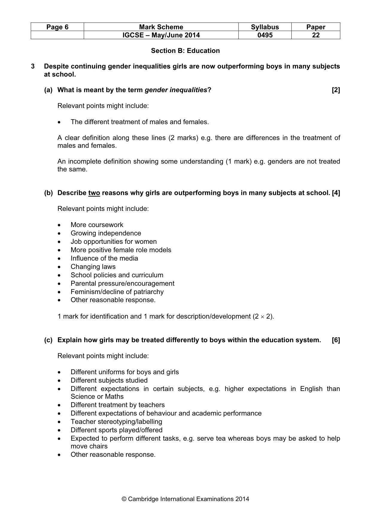 Mark scheme, page 6 of 18