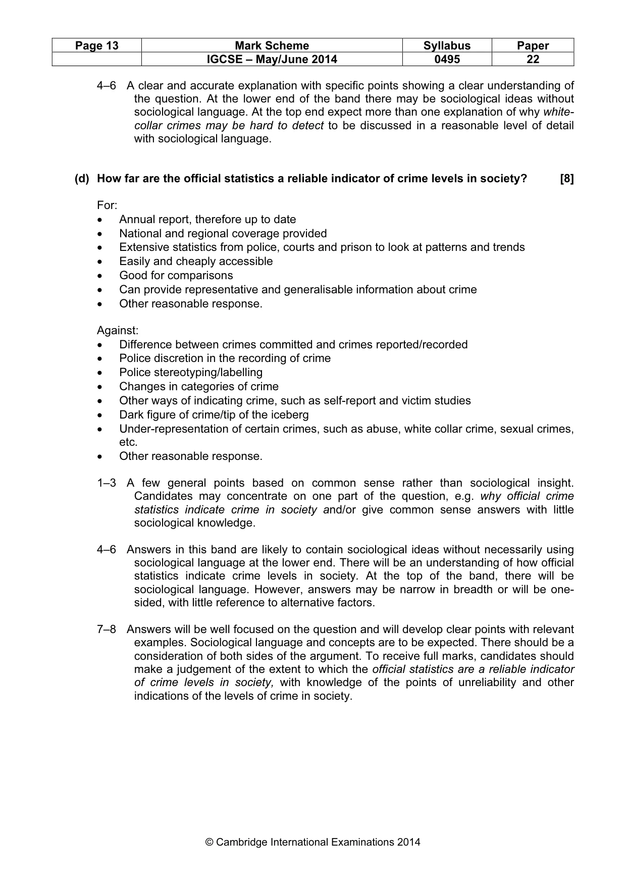 Mark scheme, page 13 of 18