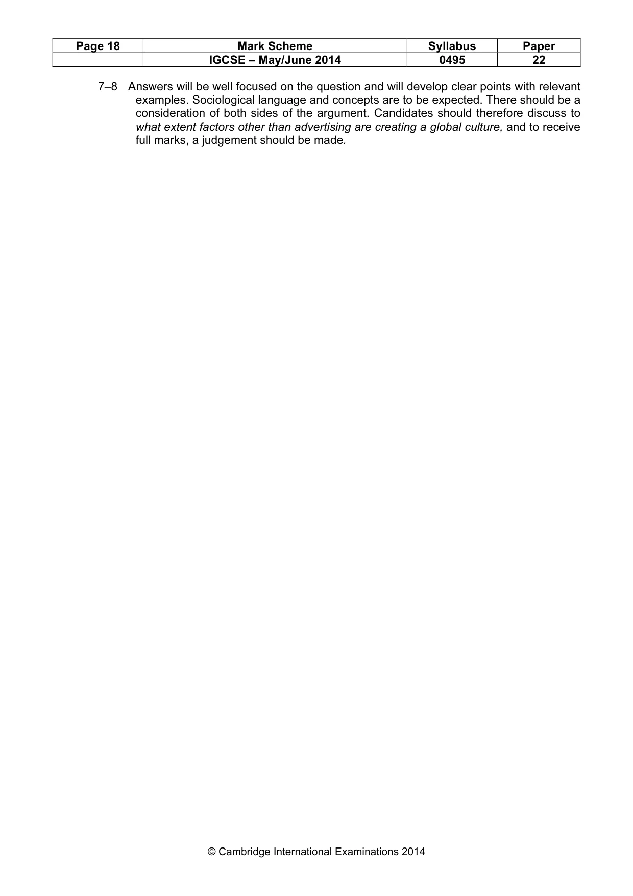Mark scheme, page 18 of 18