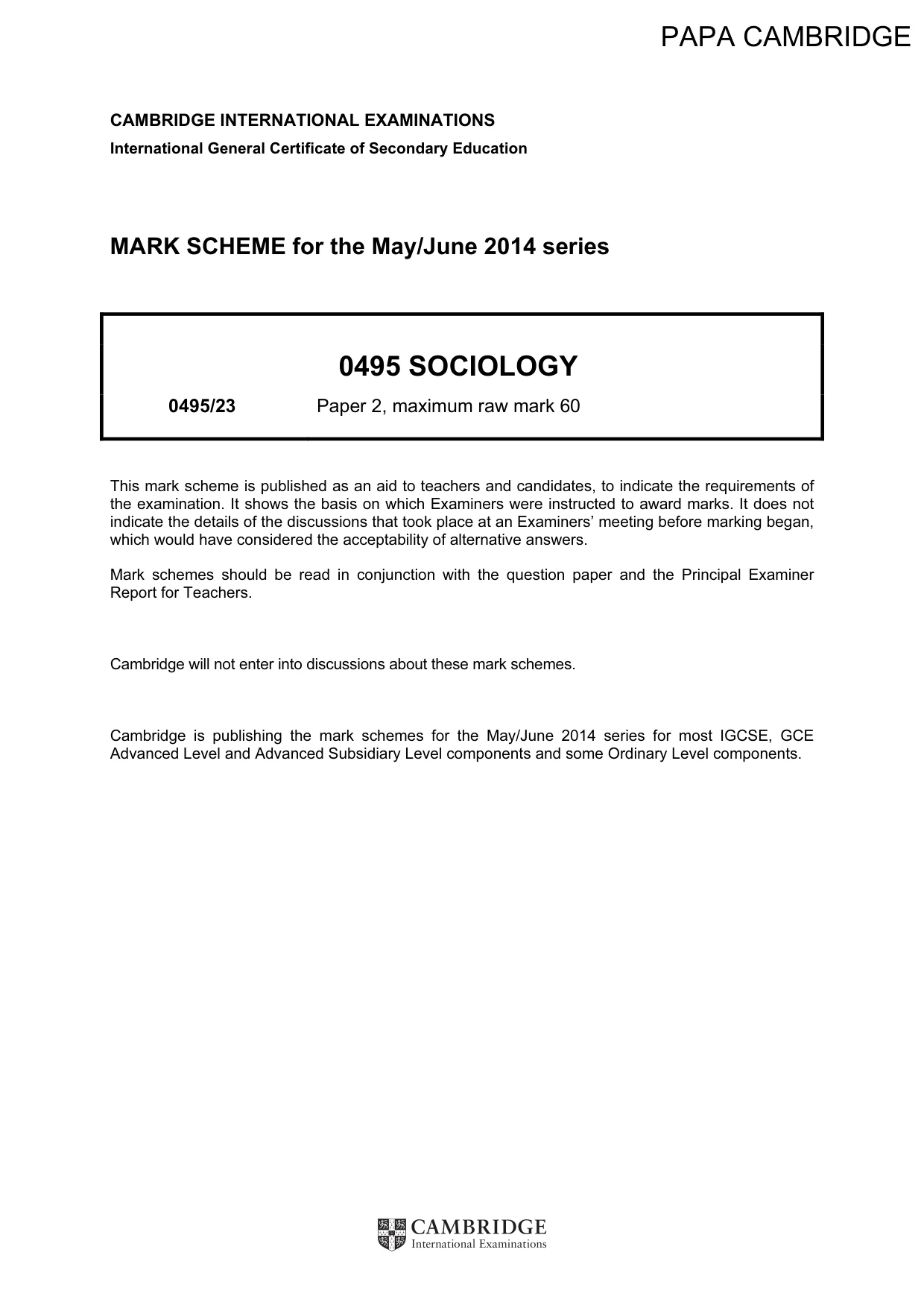 Mark scheme, page 1 of 17