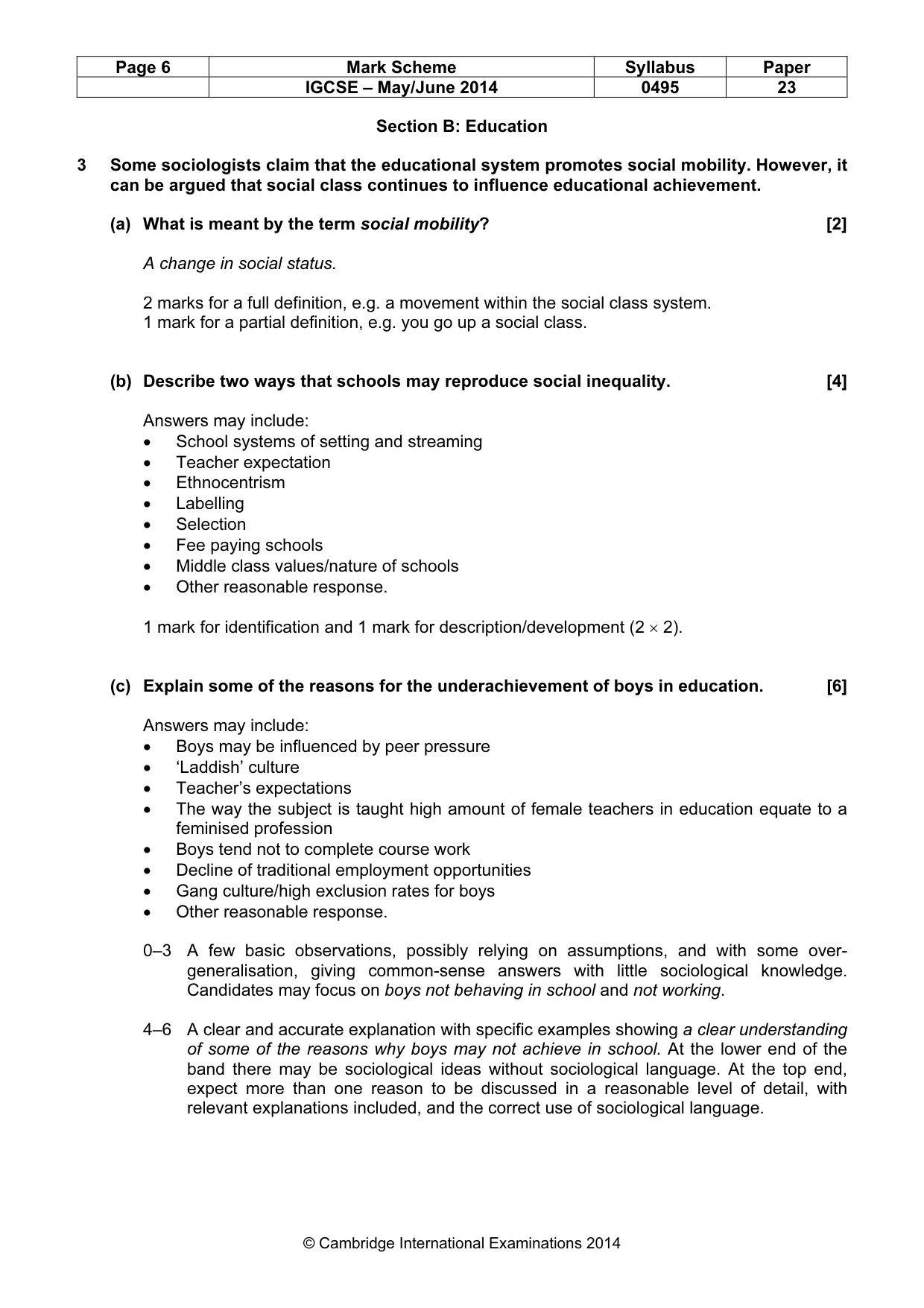 Mark scheme, page 6 of 17