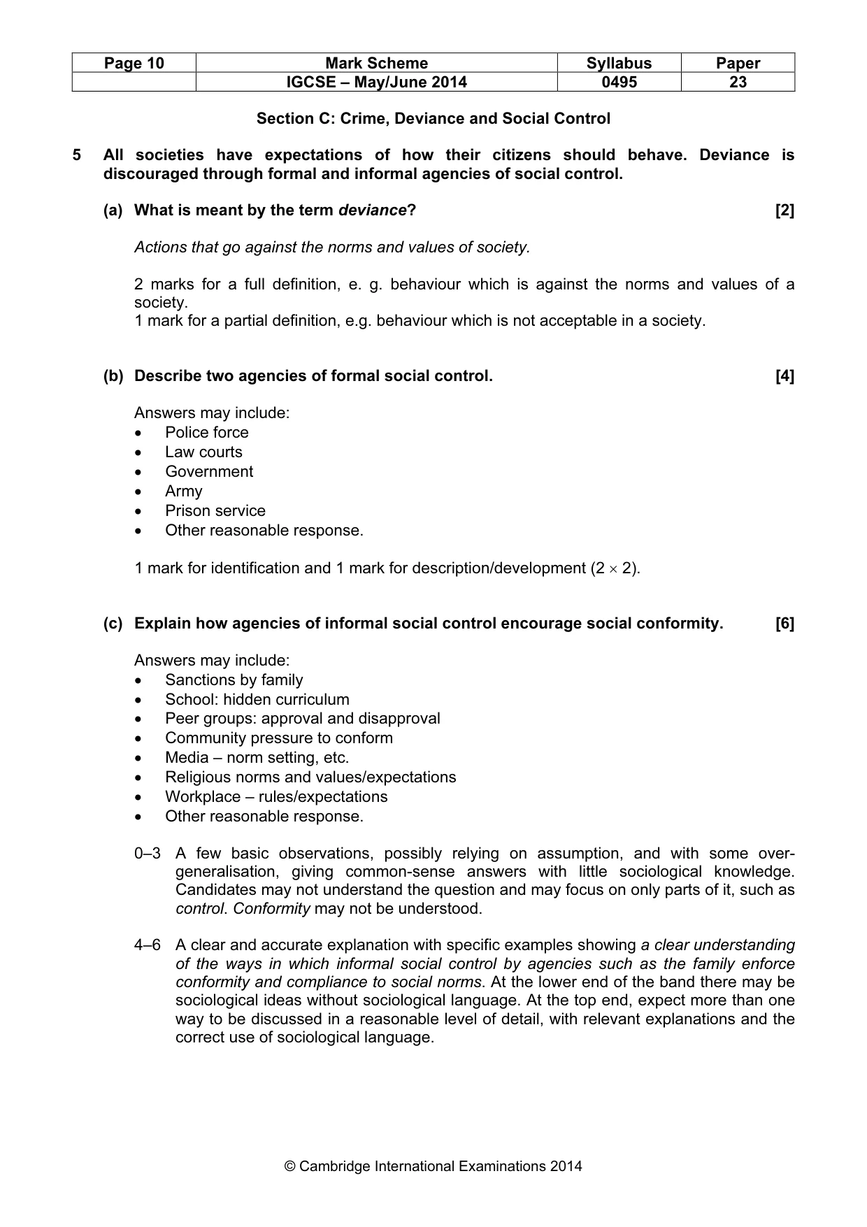 Mark scheme, page 10 of 17