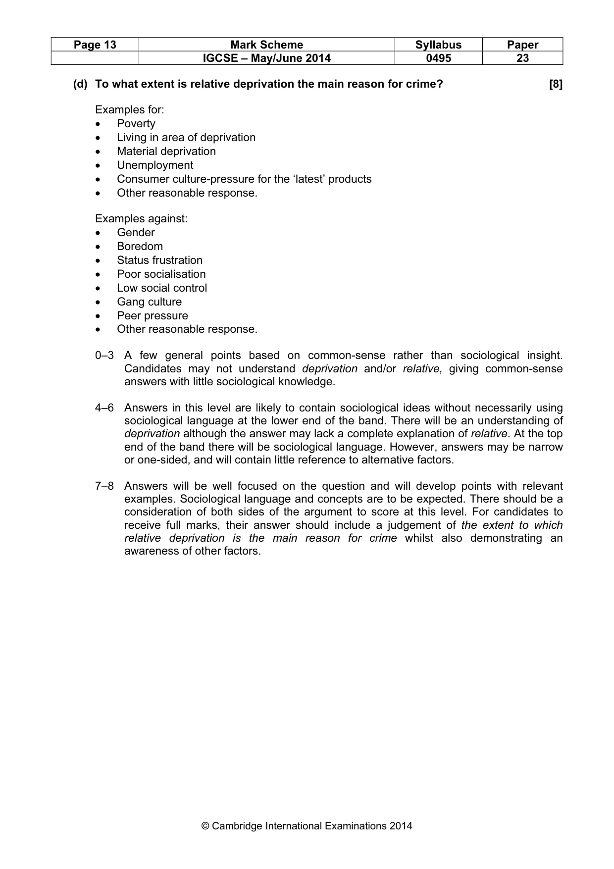 Mark scheme, page 13 of 17