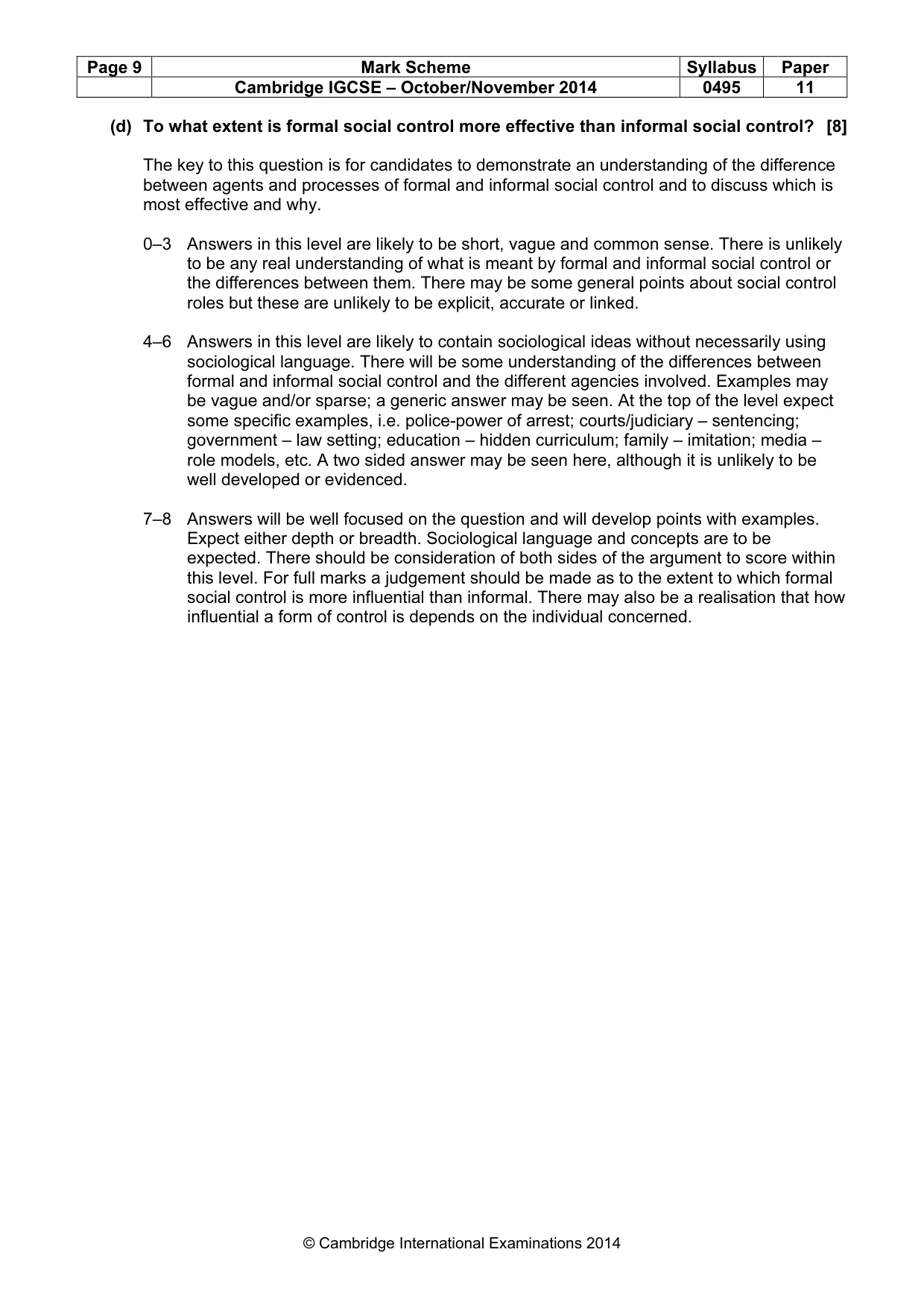 Mark scheme, page 9 of 19