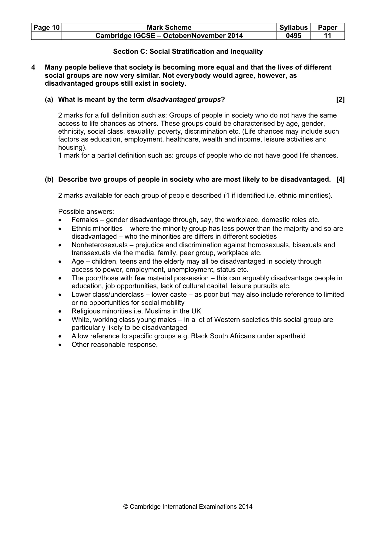 Mark scheme, page 10 of 19