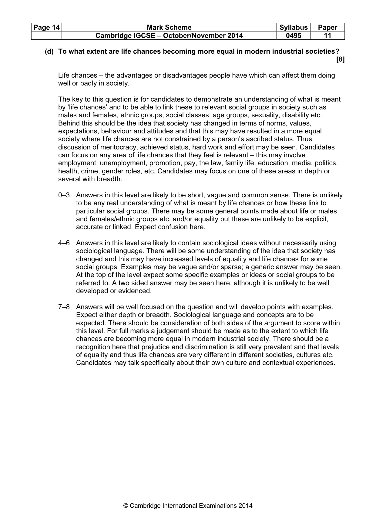 Mark scheme, page 14 of 19