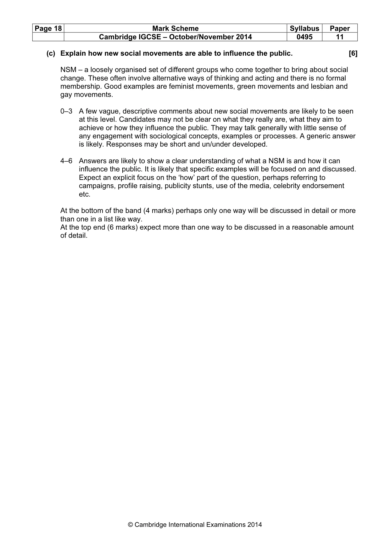 Mark scheme, page 18 of 19