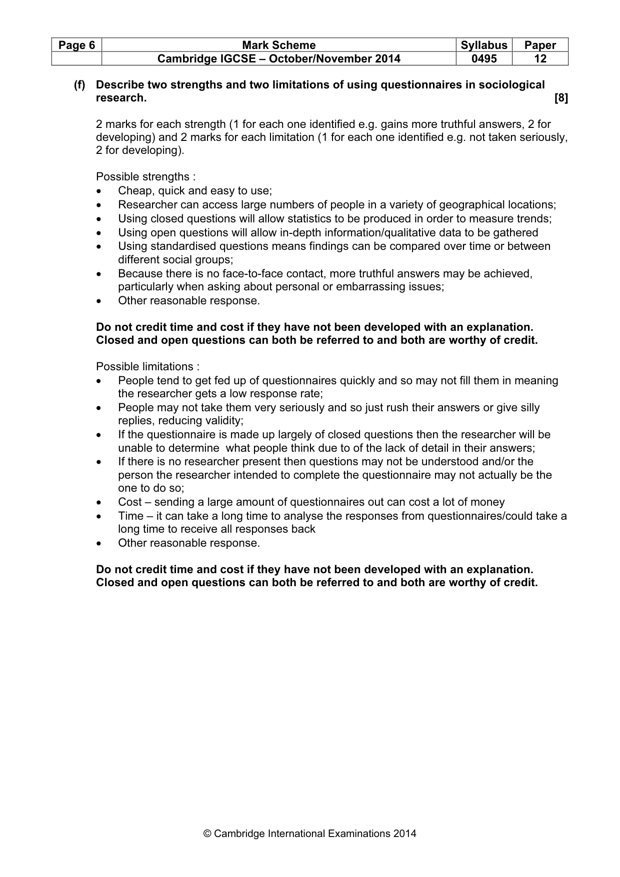 Mark scheme, page 6 of 23