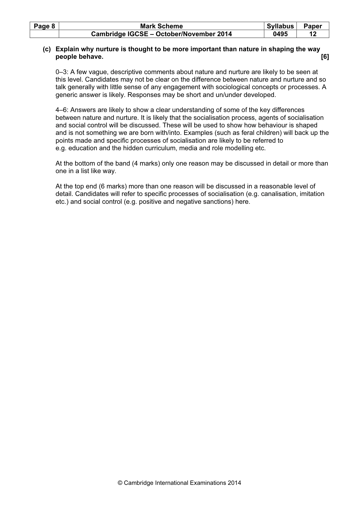 Mark scheme, page 8 of 23