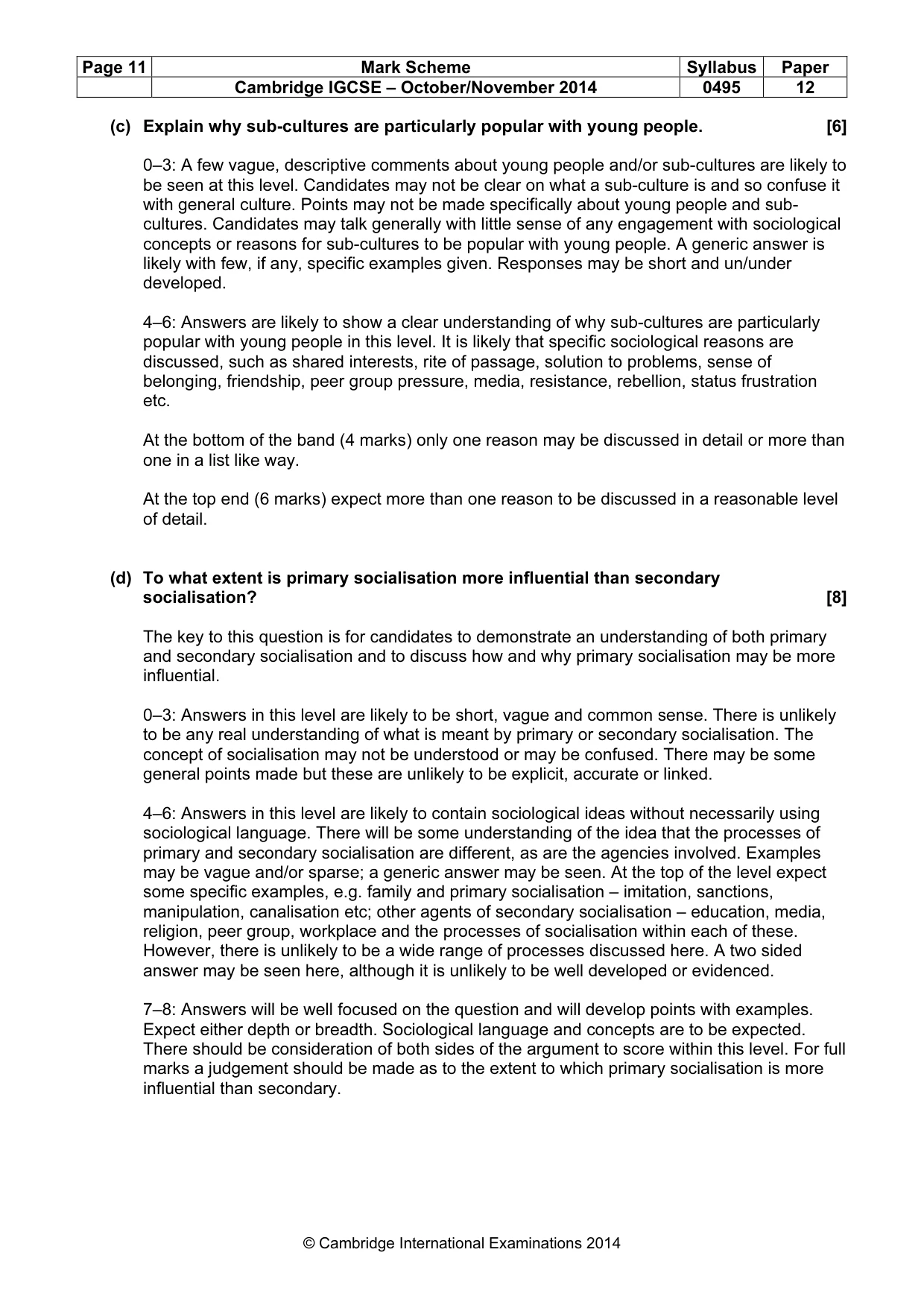 Mark scheme, page 11 of 23